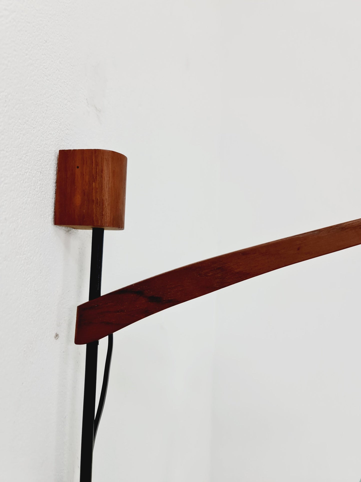 German Teak vintage Globe wall lamp, 1960s