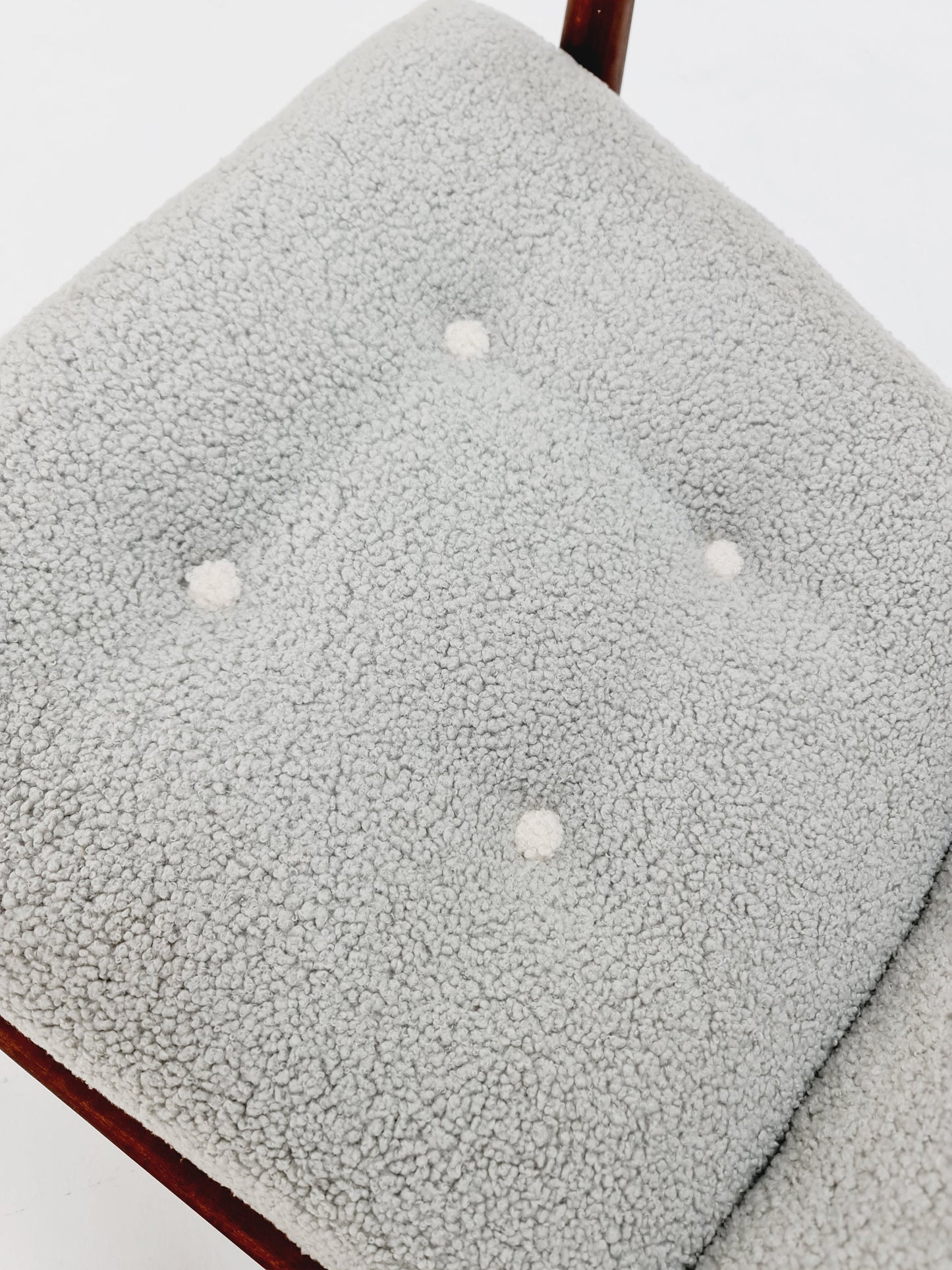 Danish Rocking Chair by Soren Geoorg Jensen With Teddy Fabric , 1950s