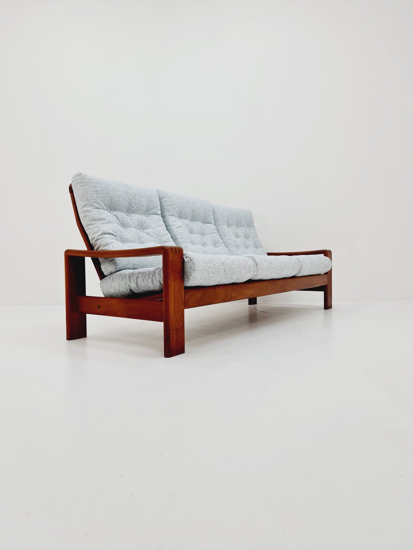 Mid Century couch in teak 3-Seater Sofa by EMC Denmark 1960