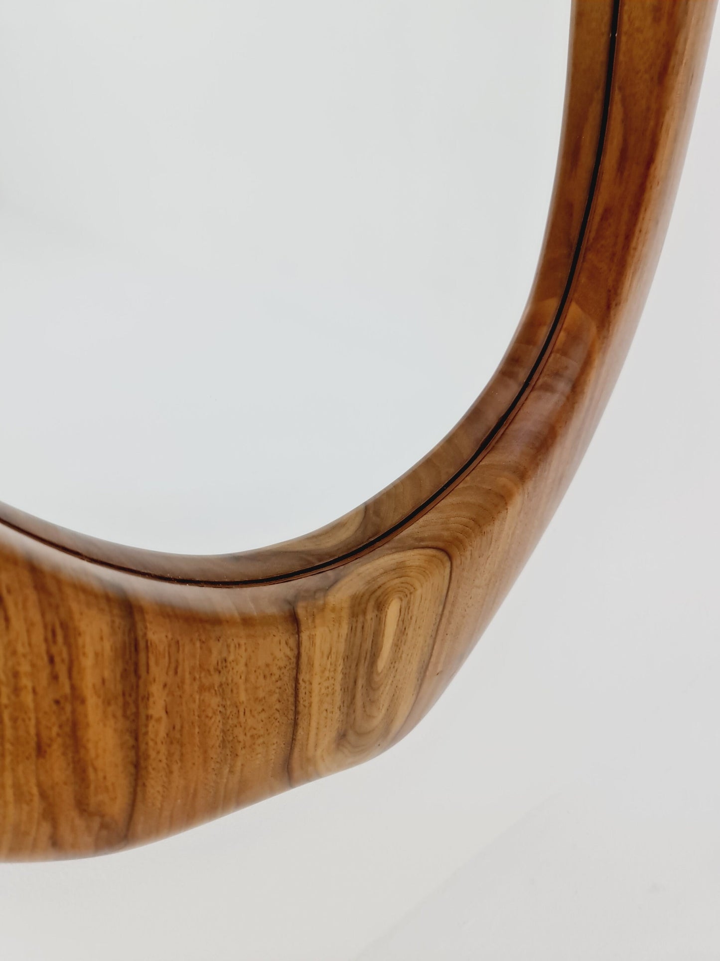 Rare Mid century Vintage Walnut wall mirror, 1970s