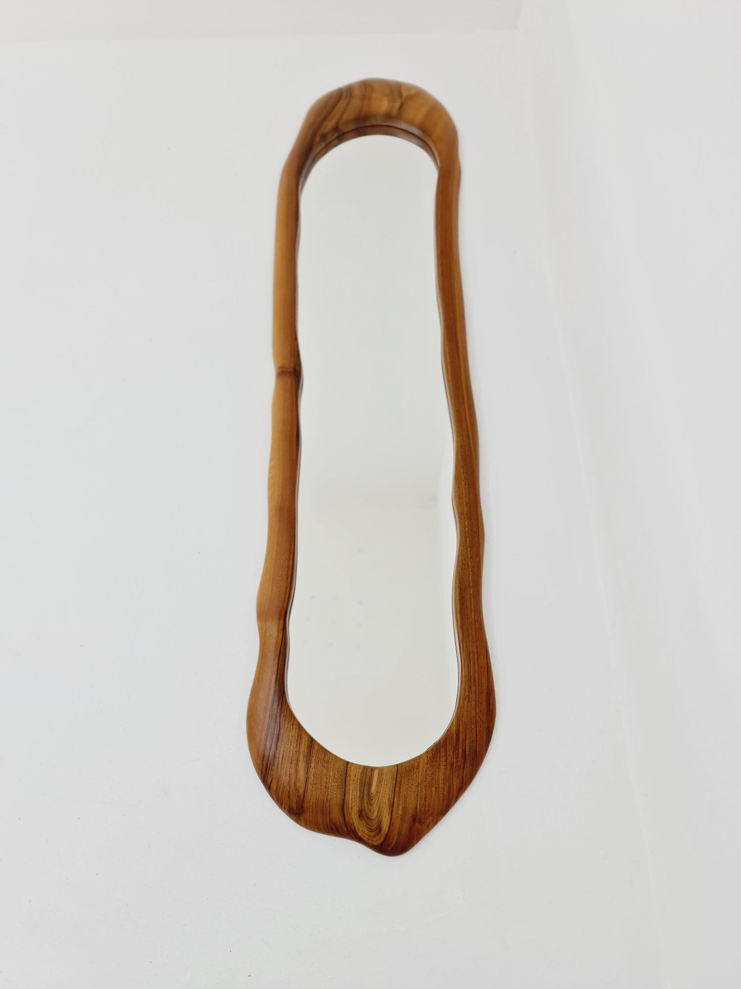 Rare Mid century Vintage Walnut wall mirror, 1970s