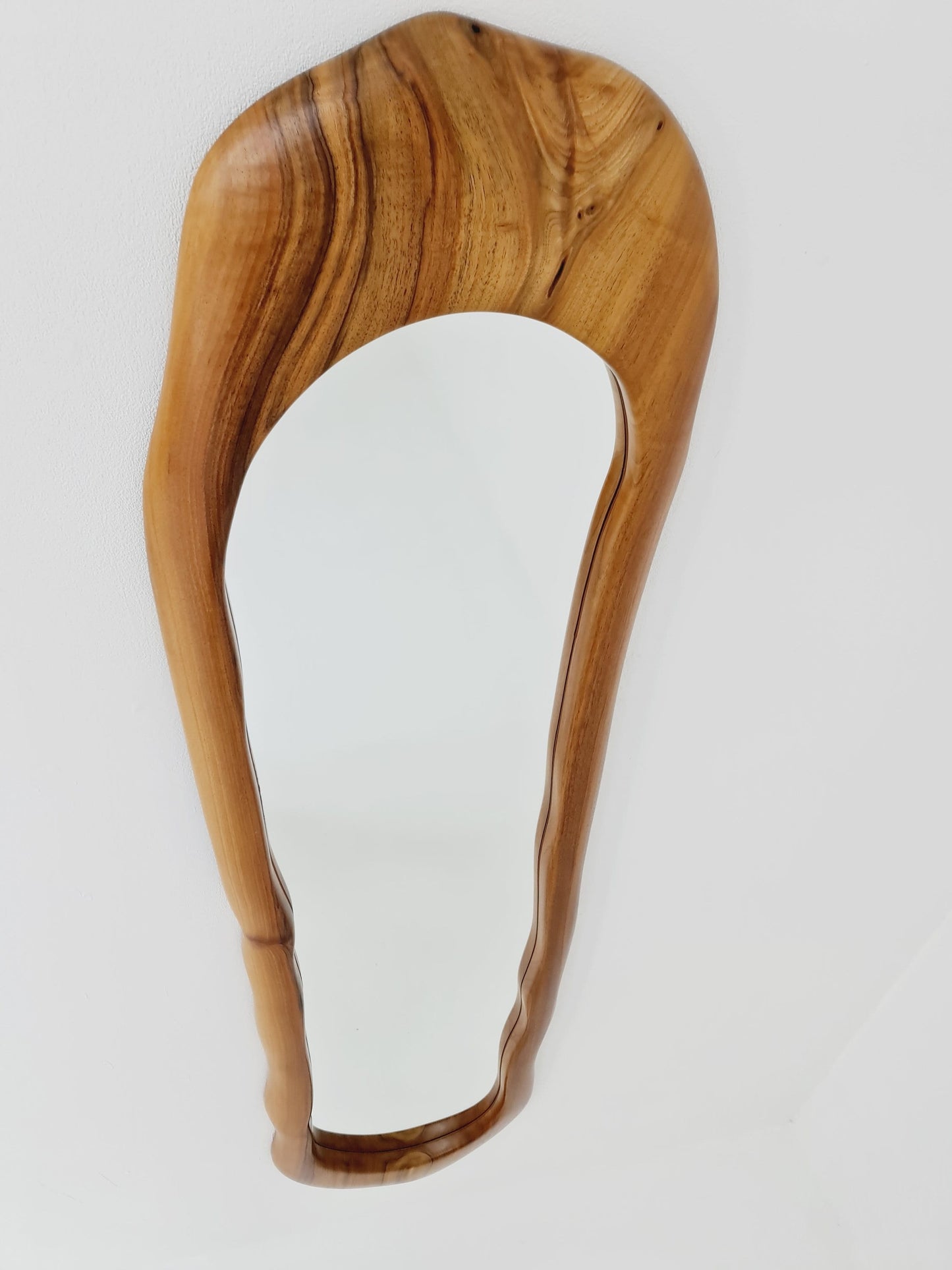Rare Mid century Vintage Walnut wall mirror, 1970s