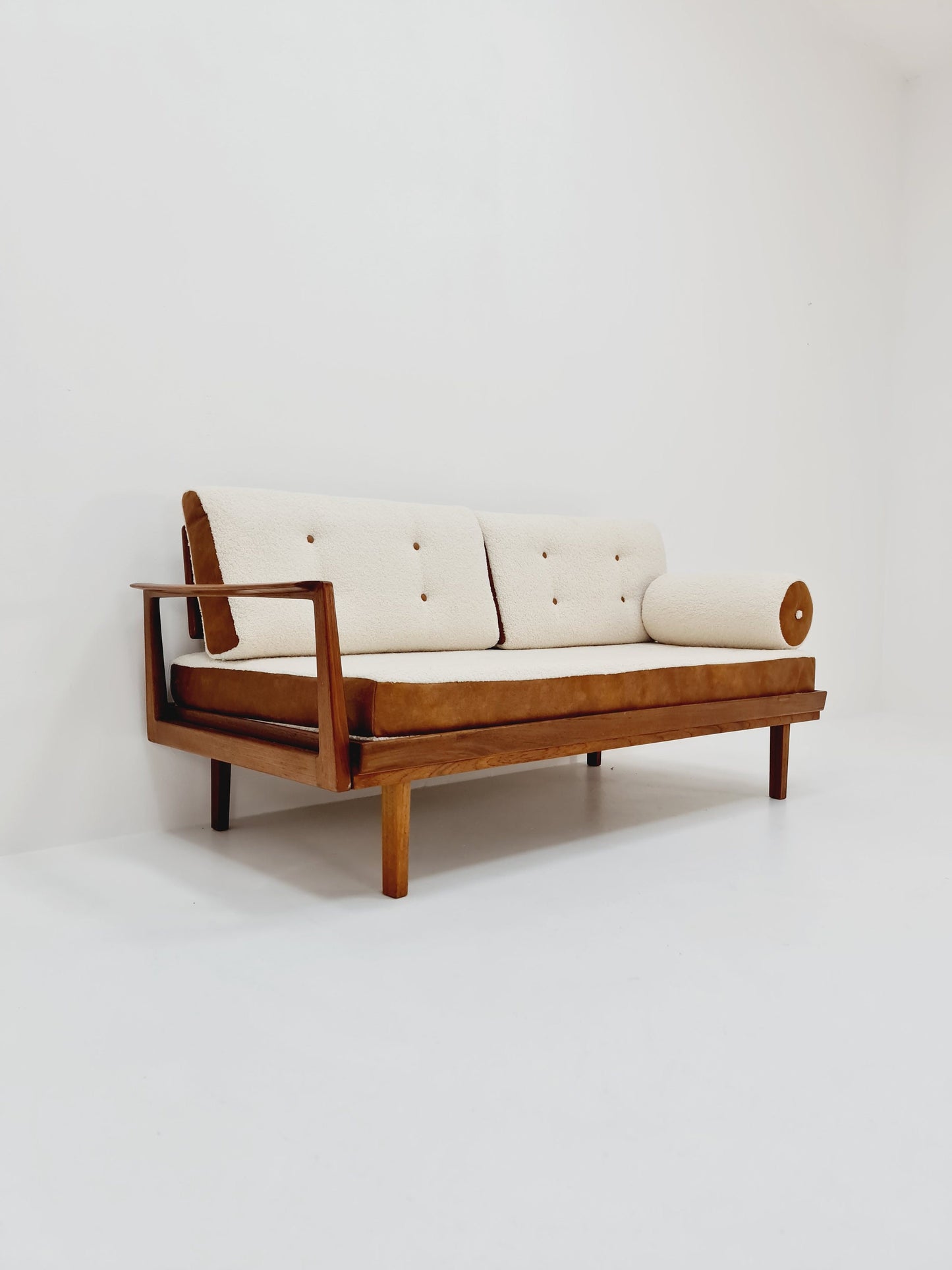 Midcentury Stella Sofa Teak Daybed by Walter Knoll & Wilhelm Knoll, Germany, 1950s