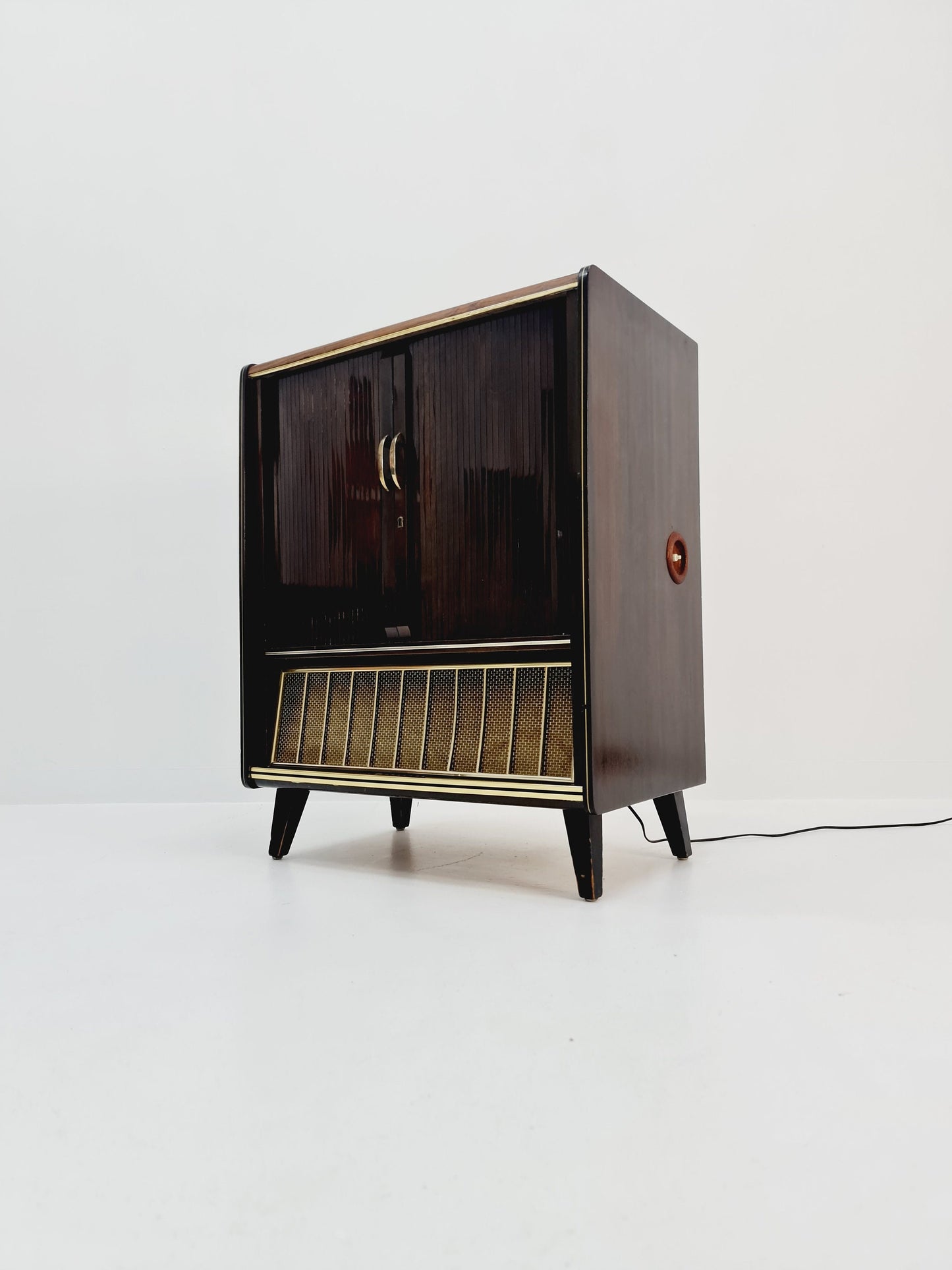Rare Mid century walnut German bar/ sideboard, BY Philips 1950s