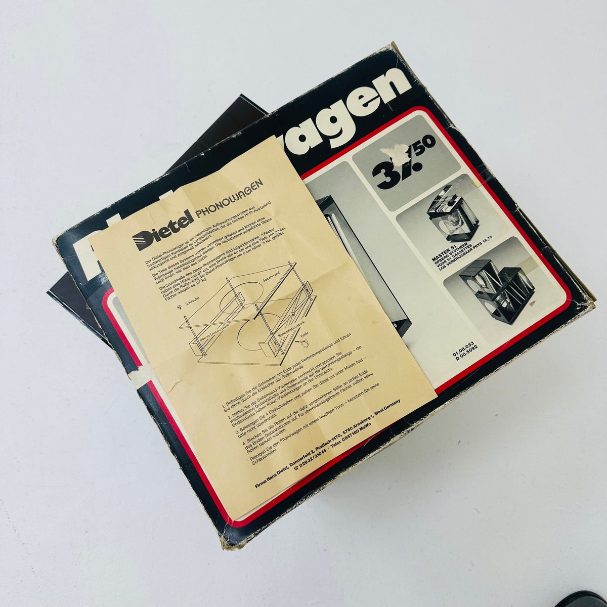 Space age records orginaizer/ sidetable for Dietel Germany 1980s