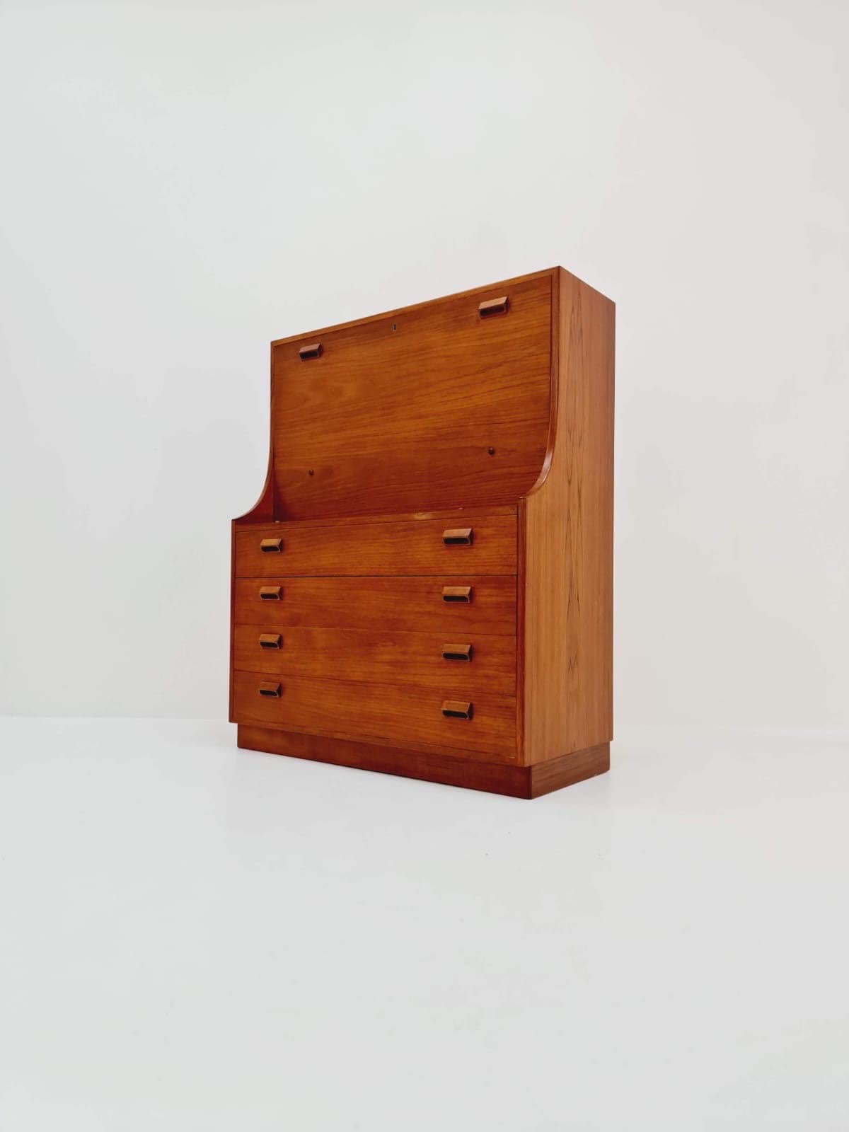 Mid century Scandinavian Secretary with drawers in teak by Borge Mogensen, Denmark, 1960s
