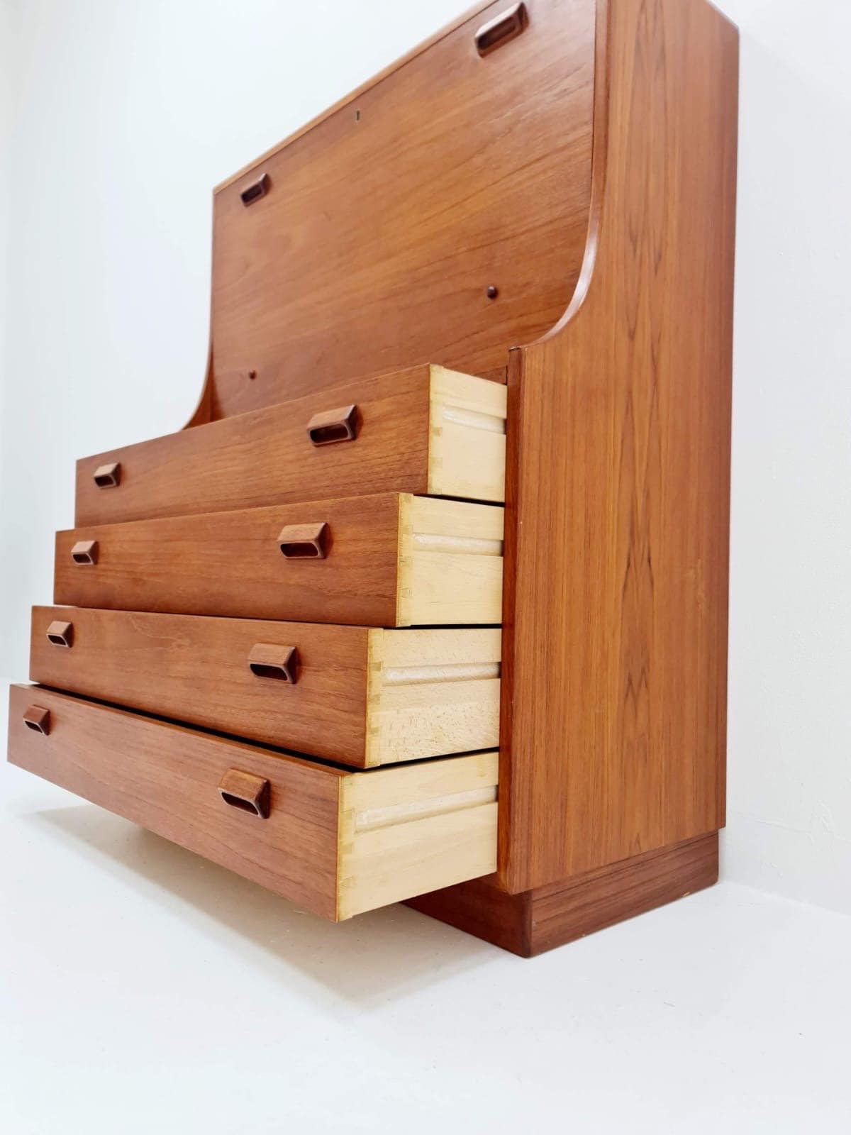 Mid century Scandinavian Secretary with drawers in teak by Borge Mogensen, Denmark, 1960s