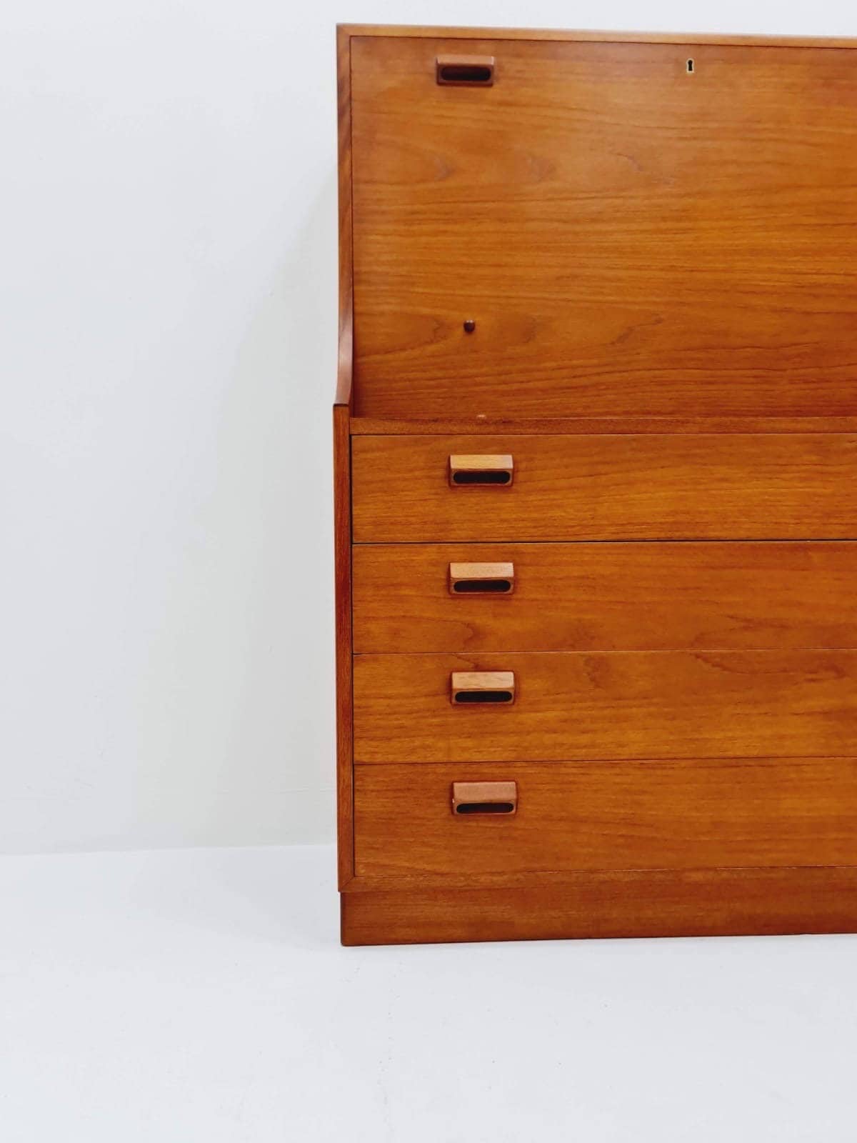 Mid century Scandinavian Secretary with drawers in teak by Borge Mogensen, Denmark, 1960s