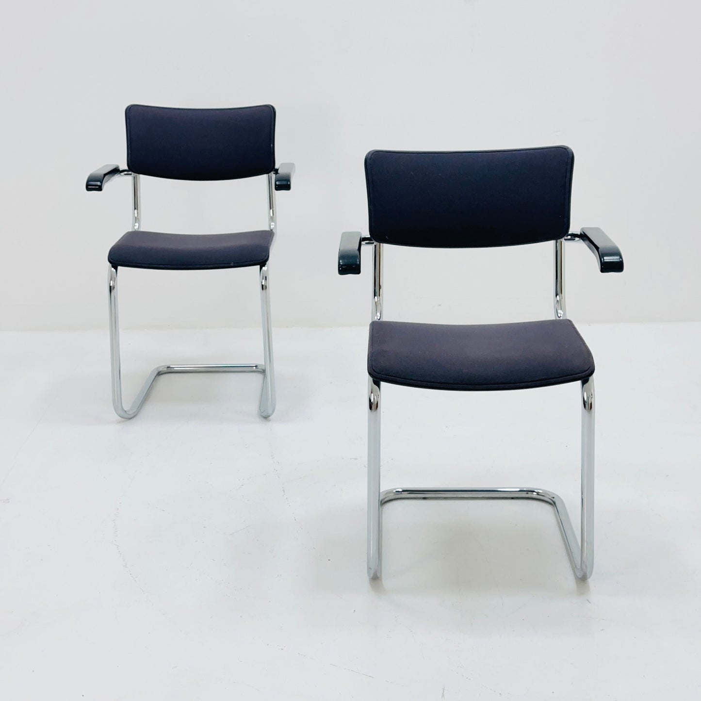 Mid century Bauhaus design armchair designed by mart stam for Thonet 1980s Germany