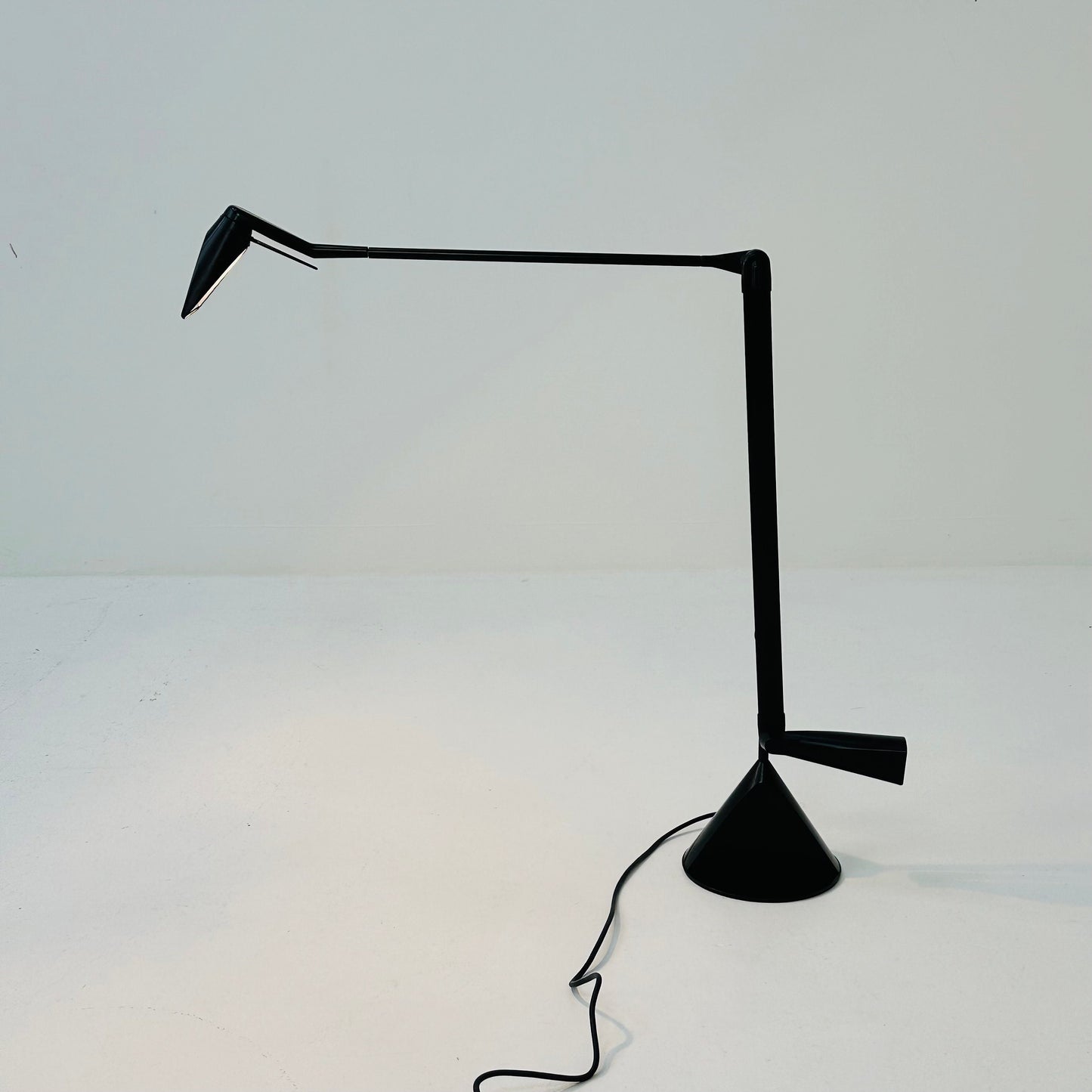 Black Aluminum Zelig Table Lamp by Walter A. Monici for Lumina, 1980s