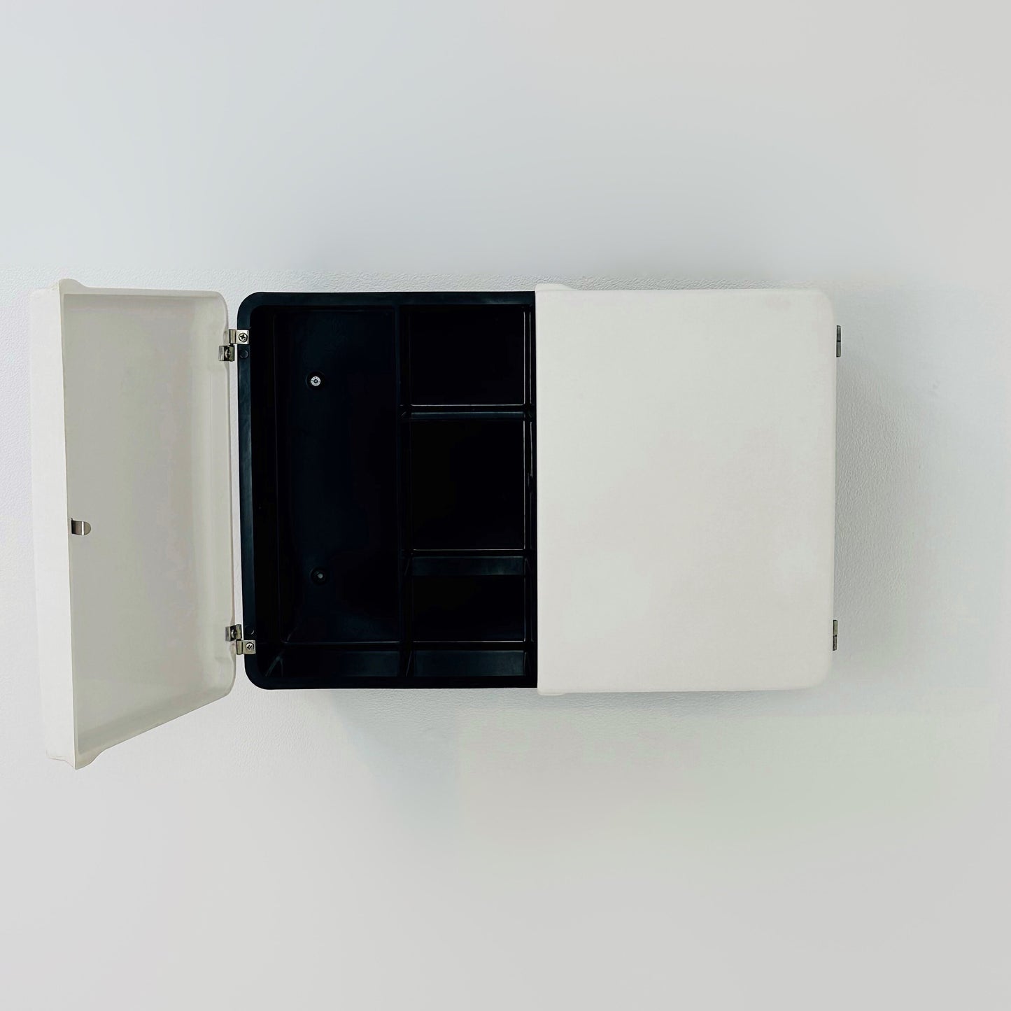 Space age black and white medical cabinet,bathroom cabinet 1970s