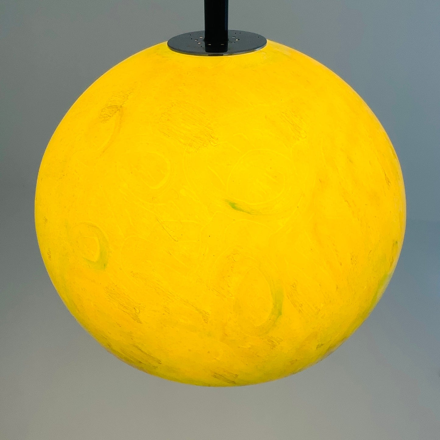 space age pendant lamp by Harvey Guzzini for Meblo Italy 1980s