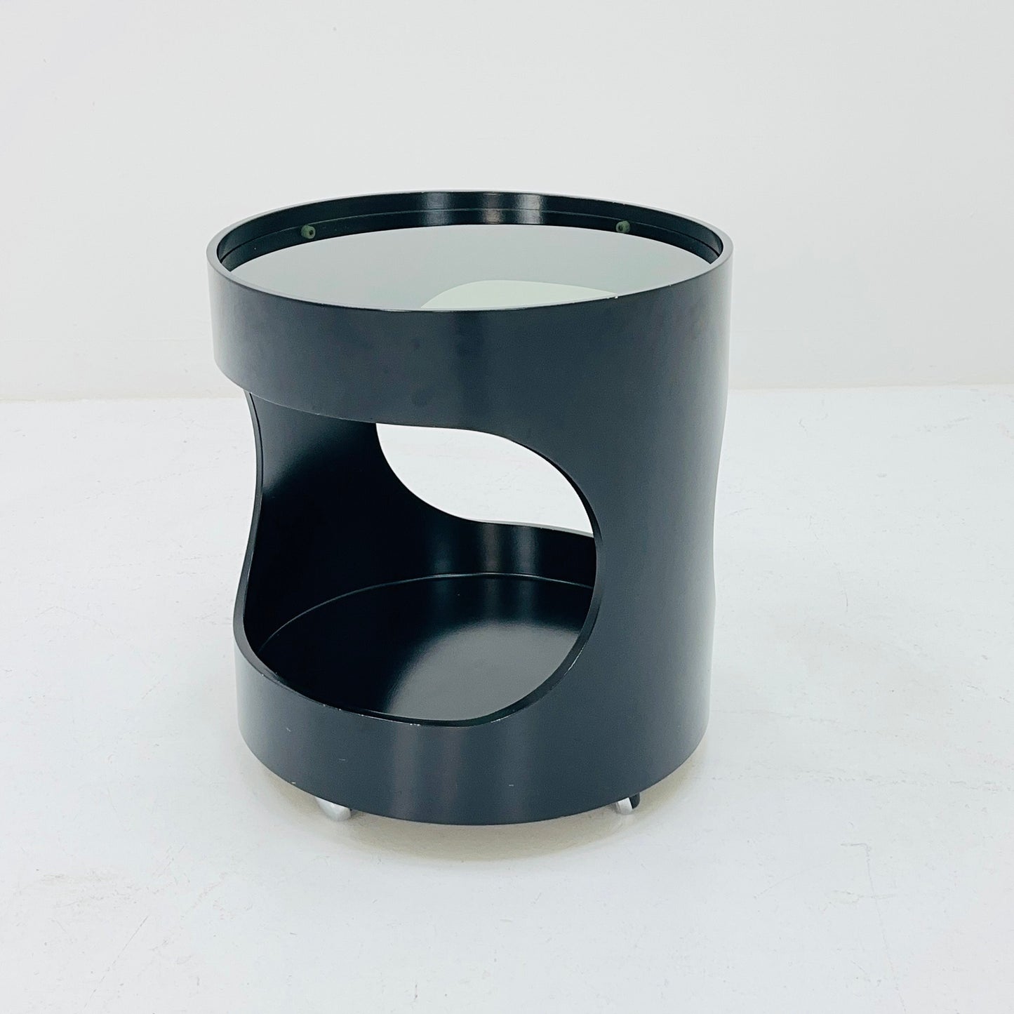 Space Age Side Table "Luna" with Glass Top by Opal, Germany 1970s