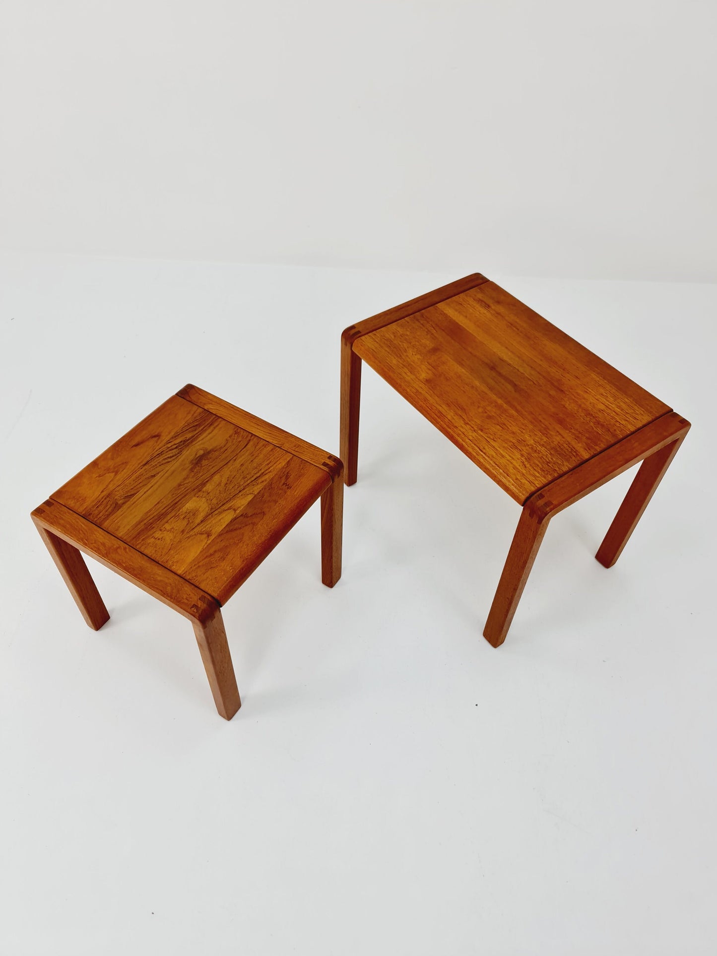 Midcentury Danish Solid teak nesting tables/ side tables by Salling stolefabriik Möbler, 1960s