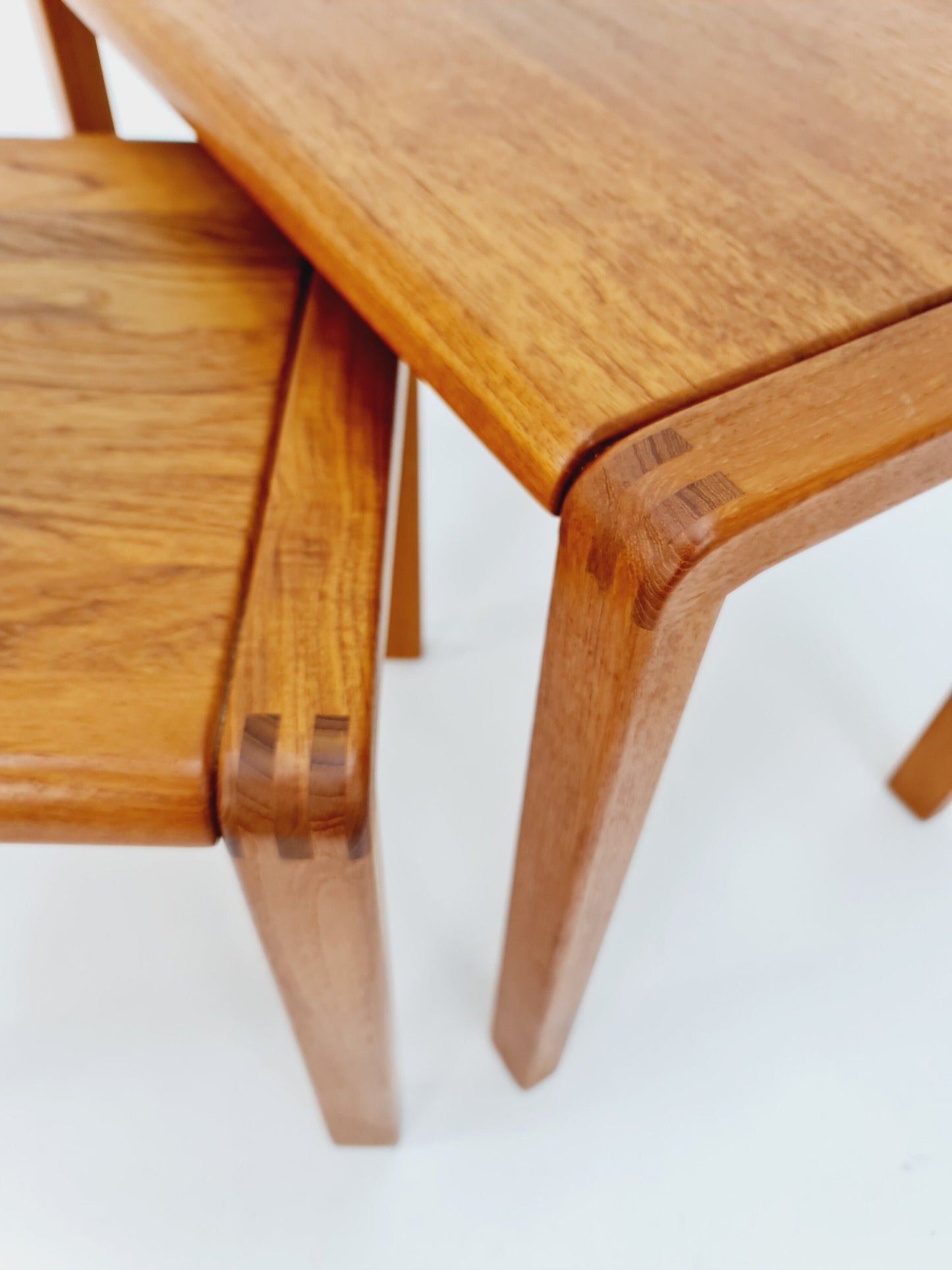 Midcentury Danish Solid teak nesting tables/ side tables by Salling stolefabriik Möbler, 1960s