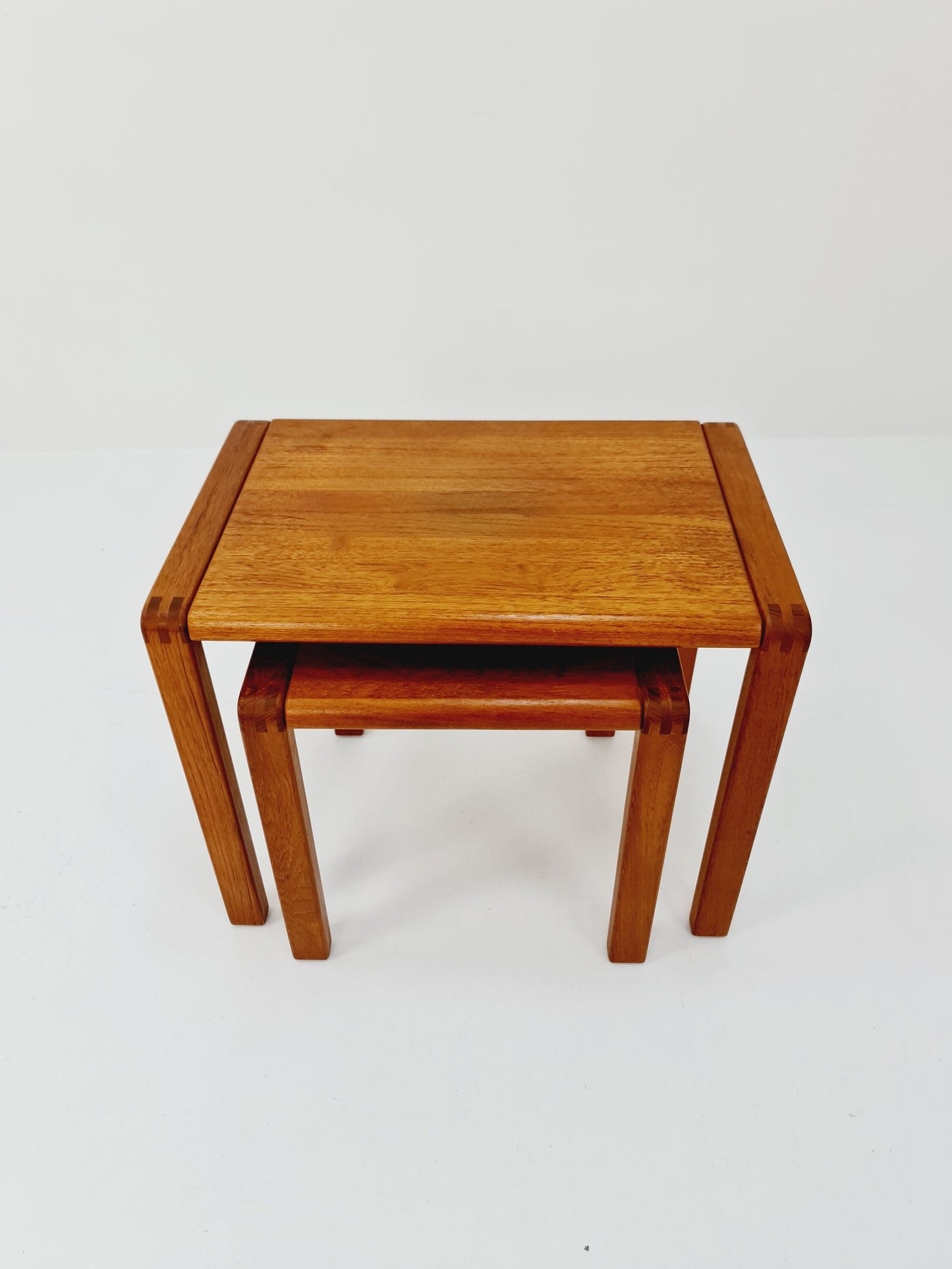 Midcentury Danish Solid teak nesting tables/ side tables by Salling stolefabriik Möbler, 1960s