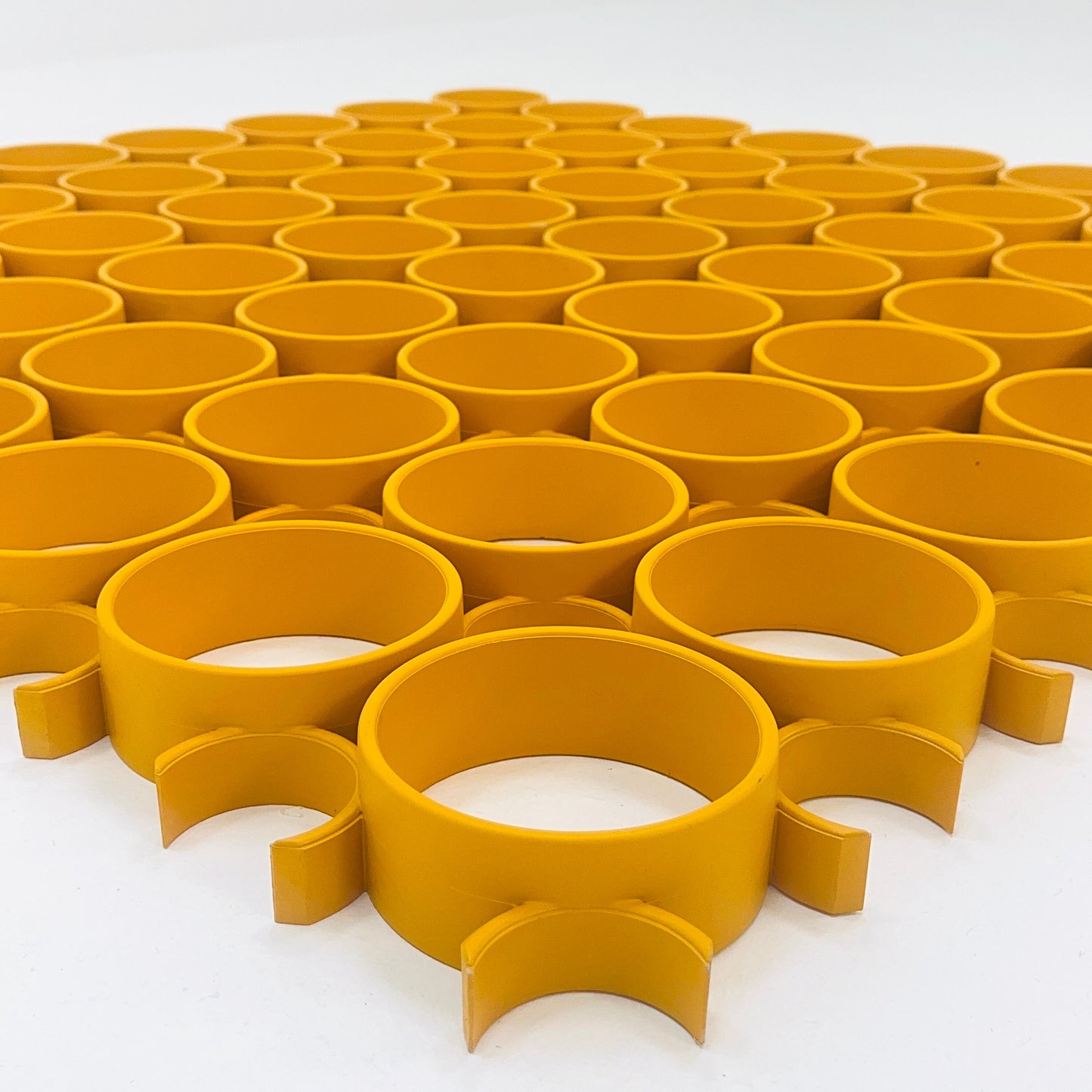 1 of 8 space age Yellow Plastic Wall or Ceiling Panels Switzerland 1970s