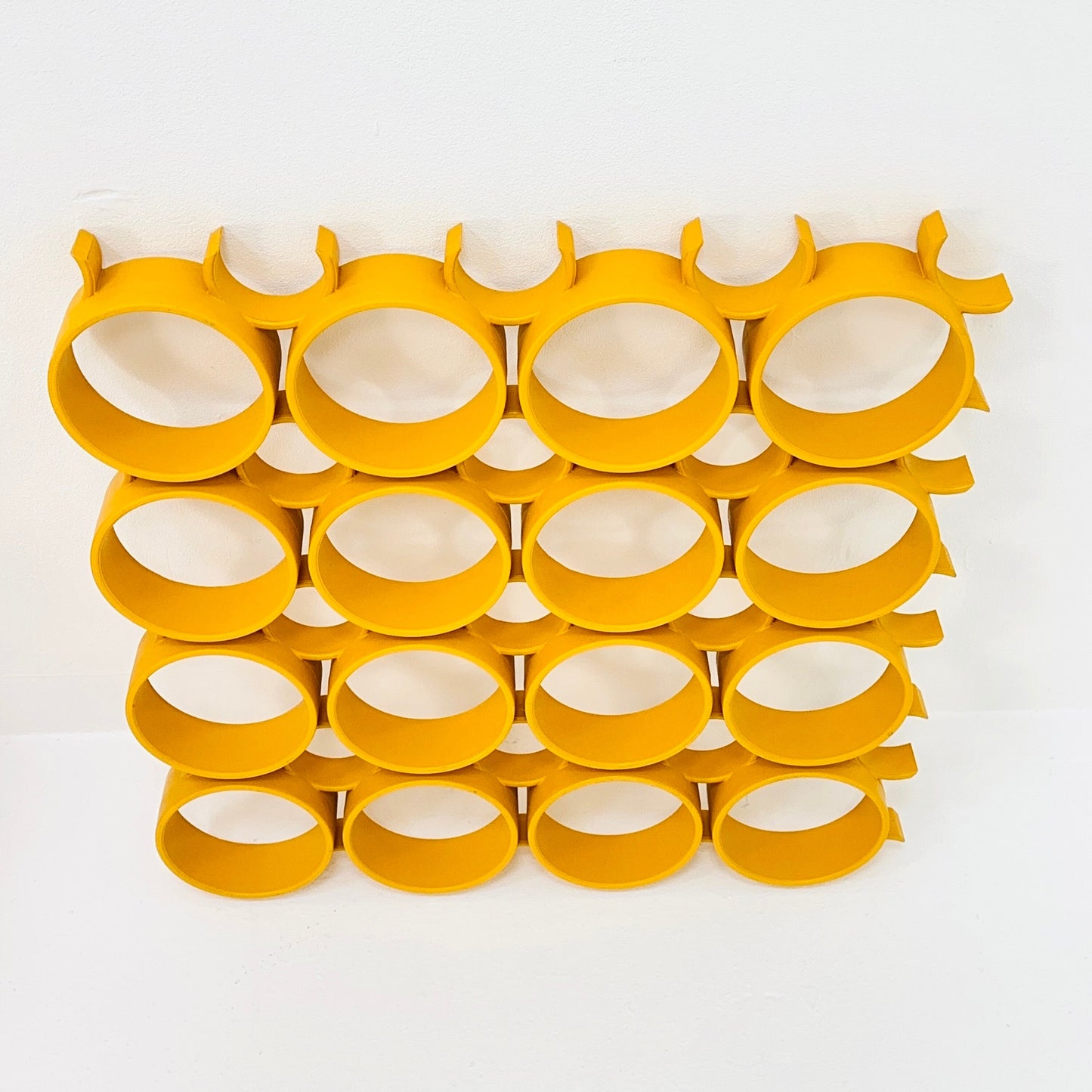 1 of 8 space age Yellow Plastic Wall or Ceiling Panels Switzerland 1970s