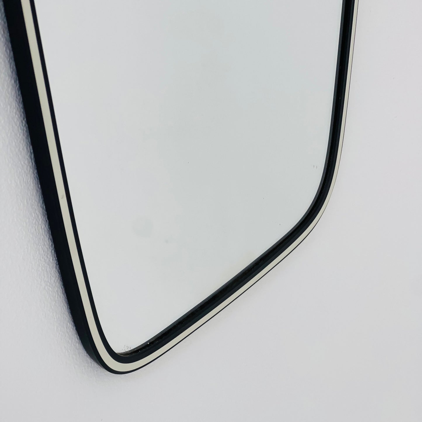 Original kidney asymmetrical vintage mirror from the 60s