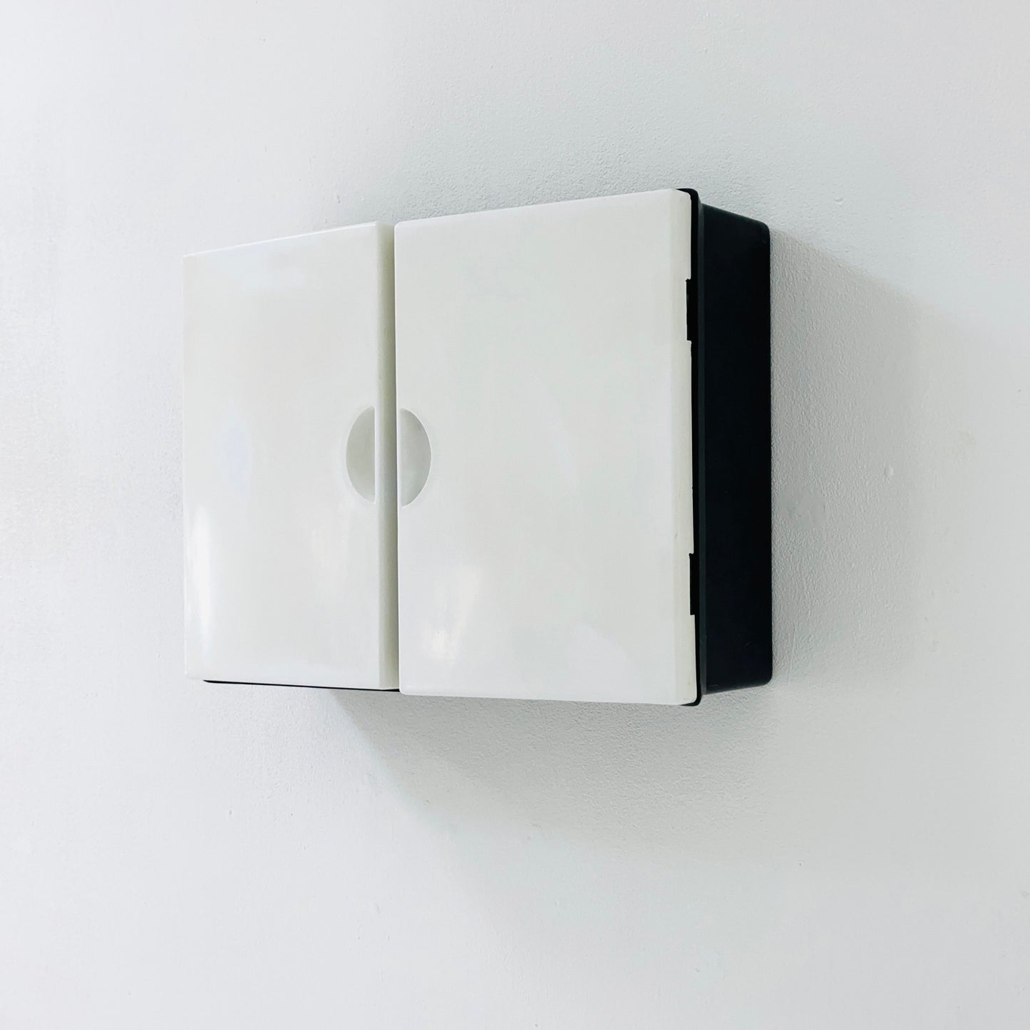 mid century white and black bathroom medicine cabinet west Germany 1960s