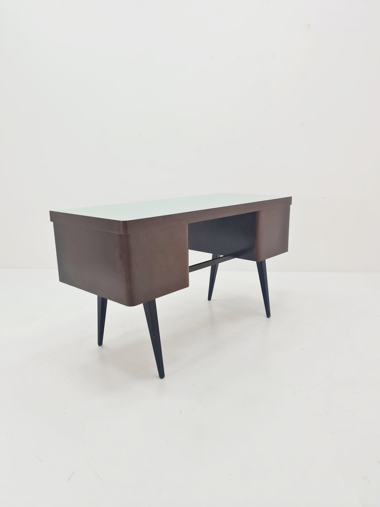 Mid century German Desk in Ash Wood and Formica by Horn Lippe for Ekawerk , 1950s