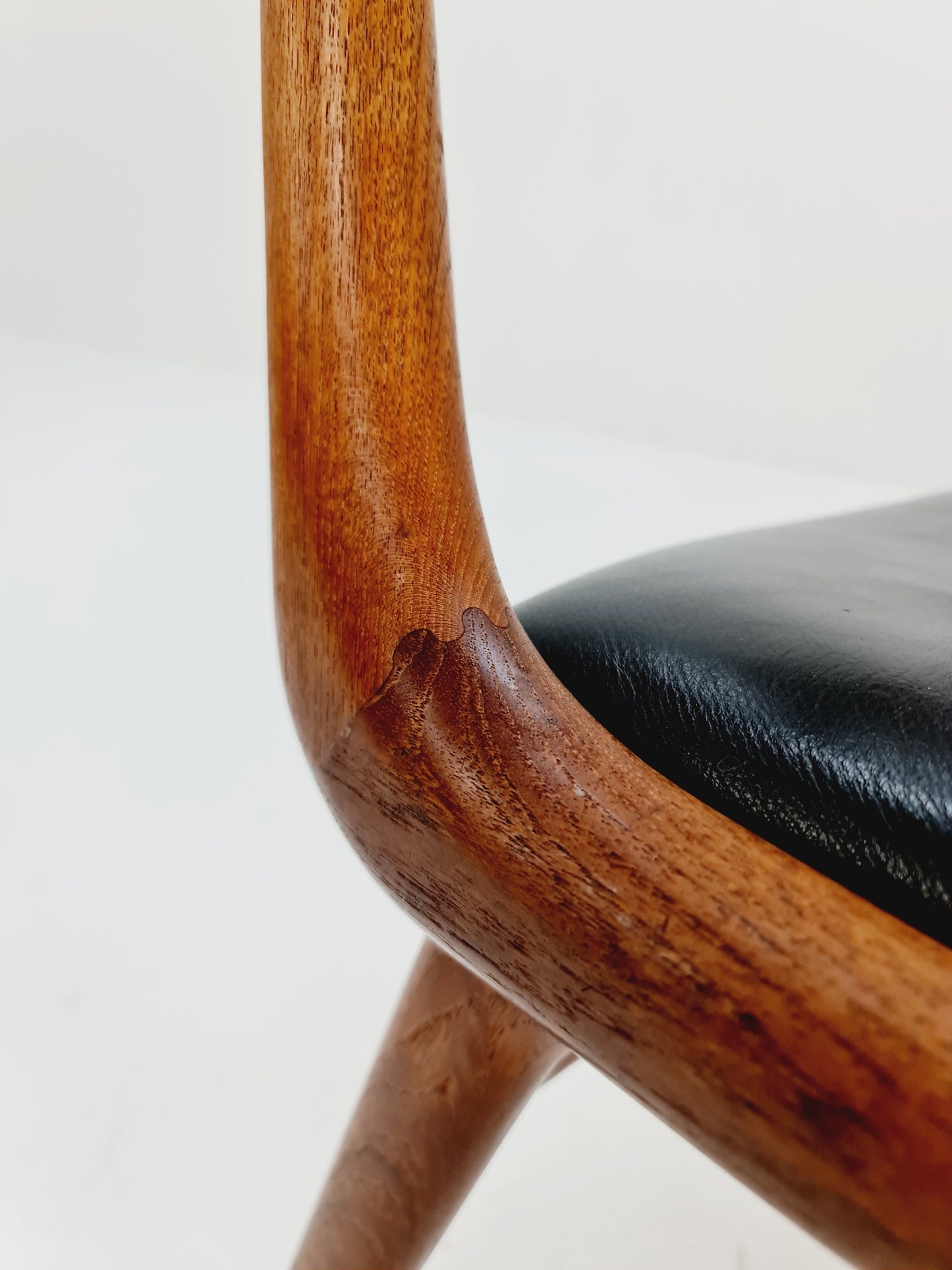 Danish teak dining chair by Alferd christensen for manufacturer slagelse 1950s