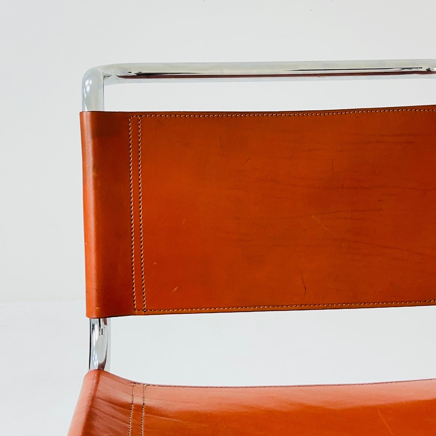 Mid century MR10 cognac chair by Ludwig Mies Van Der Rohe from Thonet 1980s