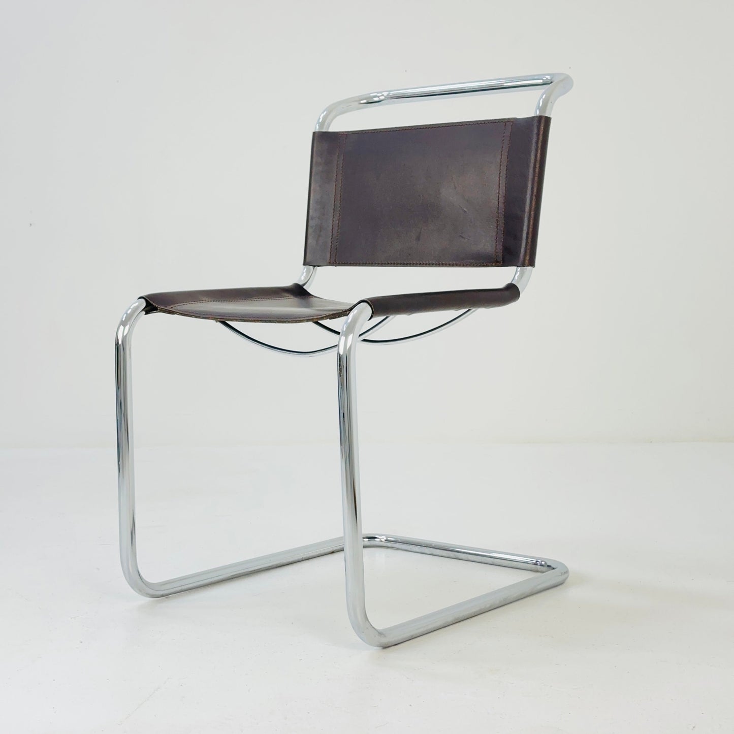 Mid-Century Vintage S33 brown chair from Mart Stam by Fasem Italy 1980er