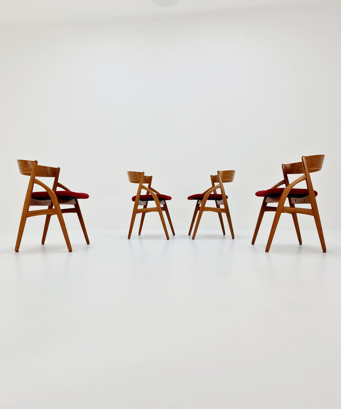 Vintage Danish teak dining charis by johannes Andersen Modell 16 for Uldum Mobelfabrik , 1960s, set of 4