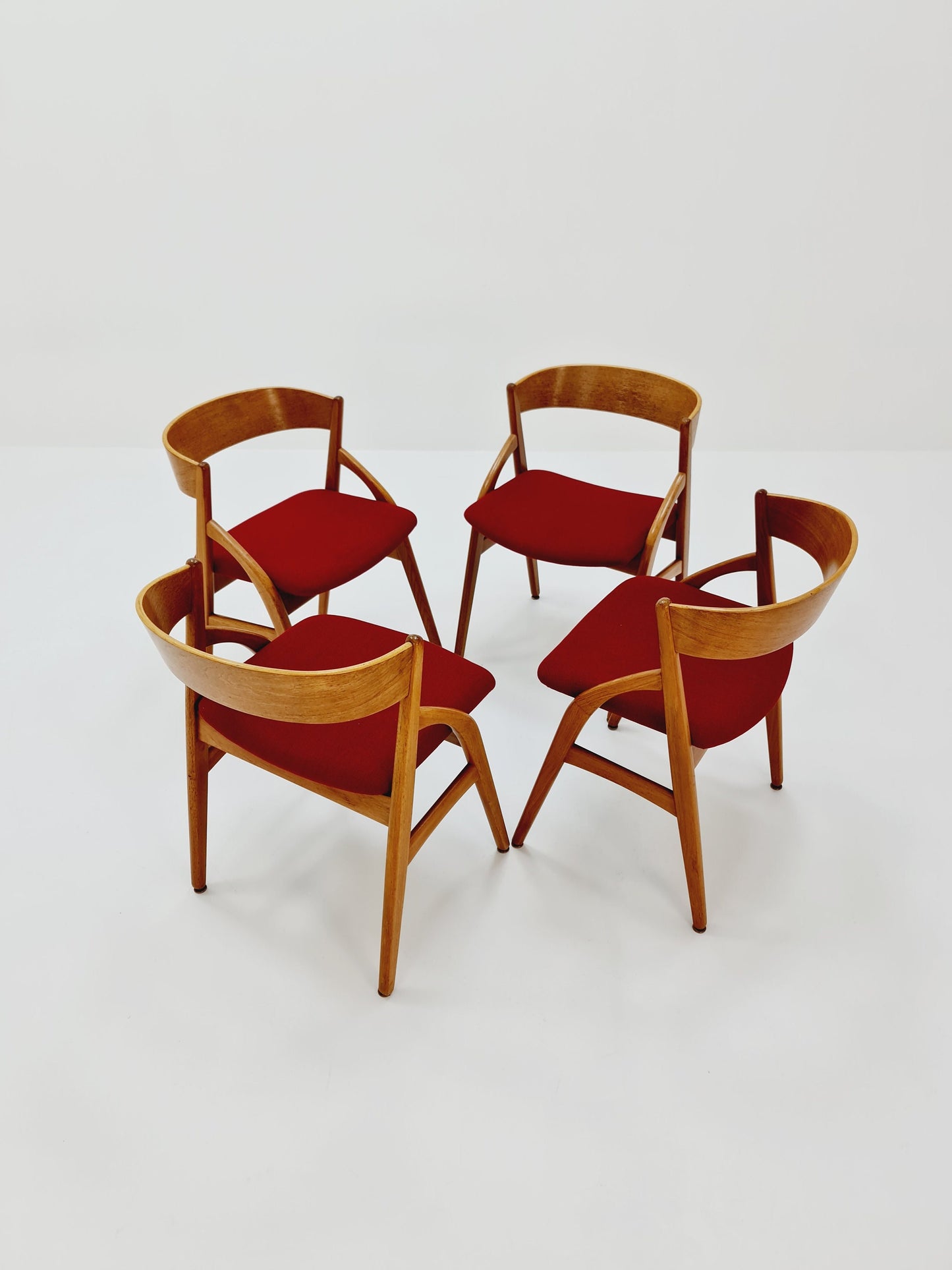 Vintage Danish teak dining charis by johannes Andersen Modell 16 for Uldum Mobelfabrik , 1960s, set of 4