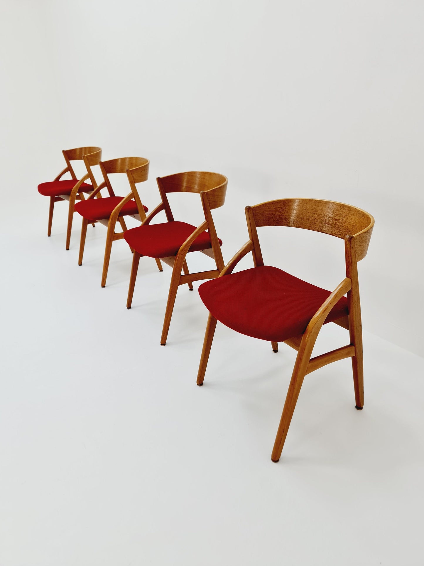 Vintage Danish teak dining charis by johannes Andersen Modell 16 for Uldum Mobelfabrik , 1960s, set of 4