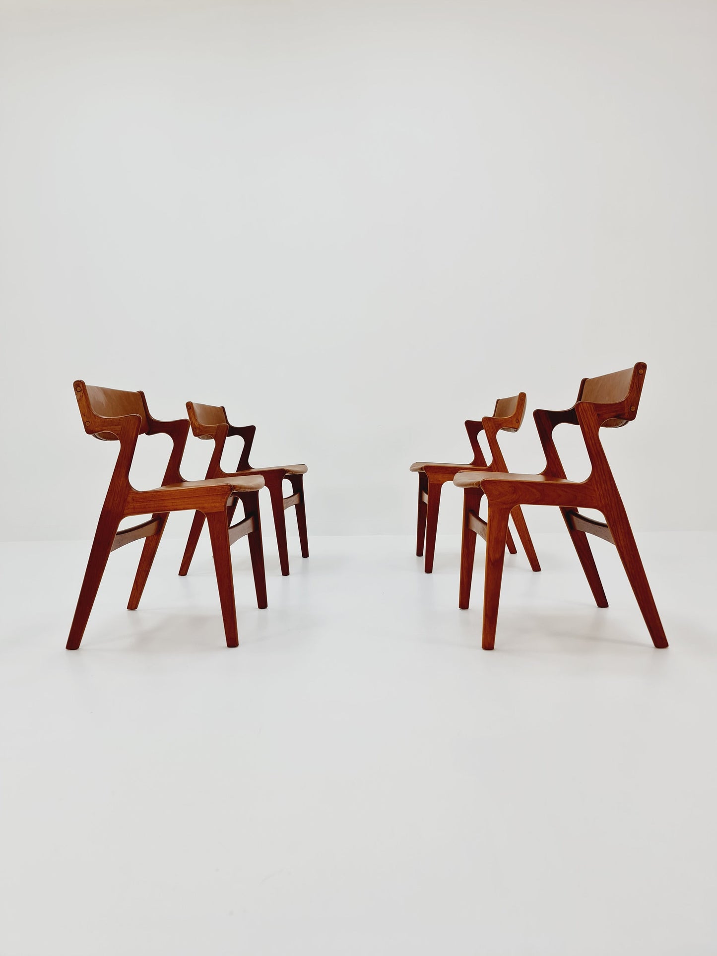 Mid Century Danish solid teak dining Chairs by Nova , 1960s