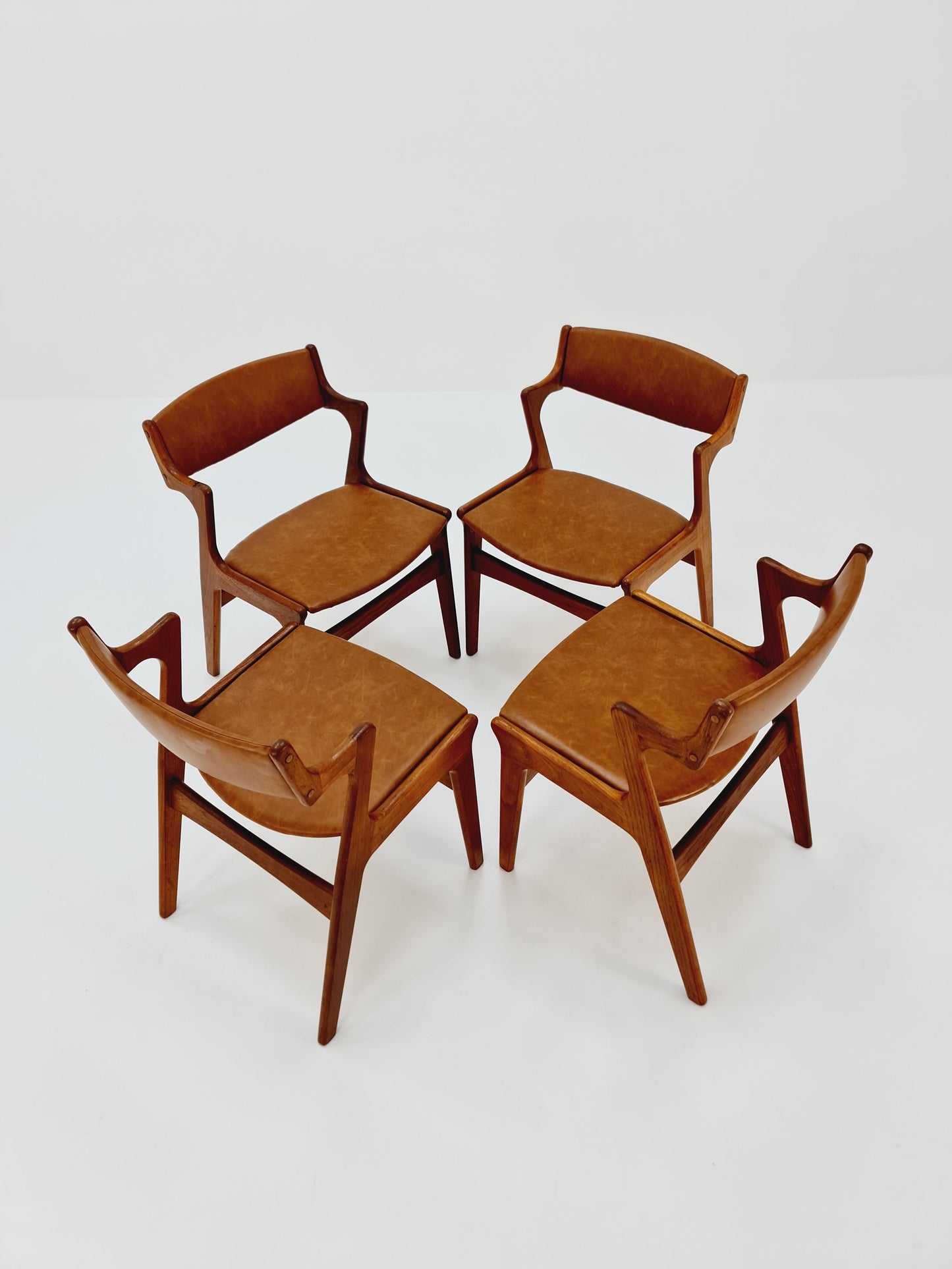 Mid Century Danish solid teak dining Chairs by Nova , 1960s