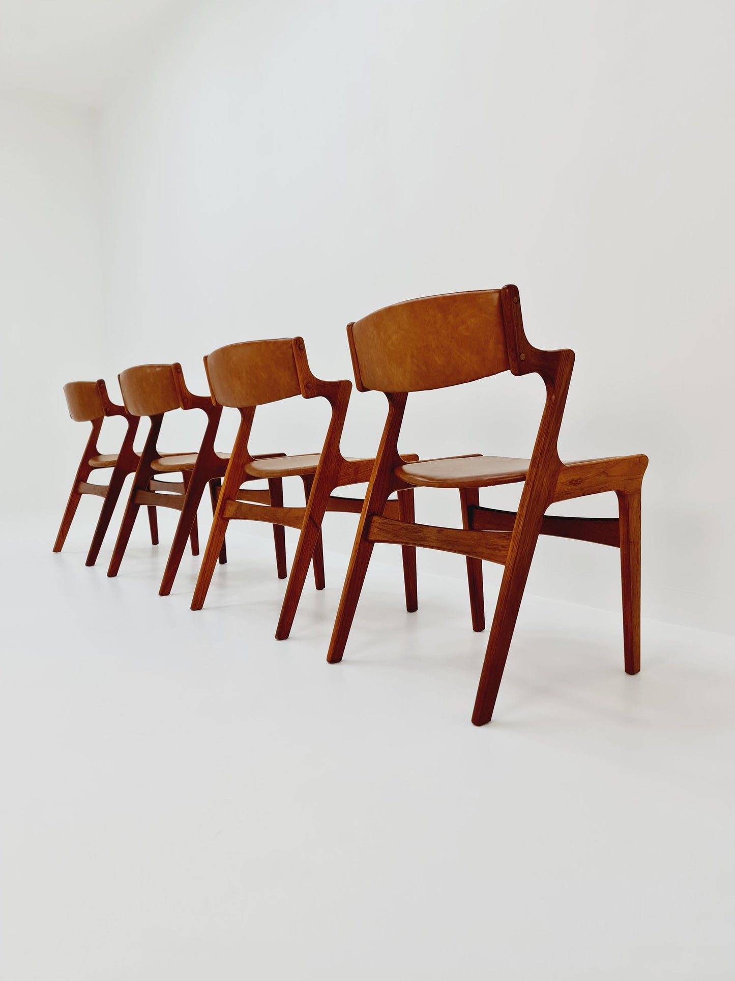 Mid Century Danish solid teak dining Chairs by Nova , 1960s