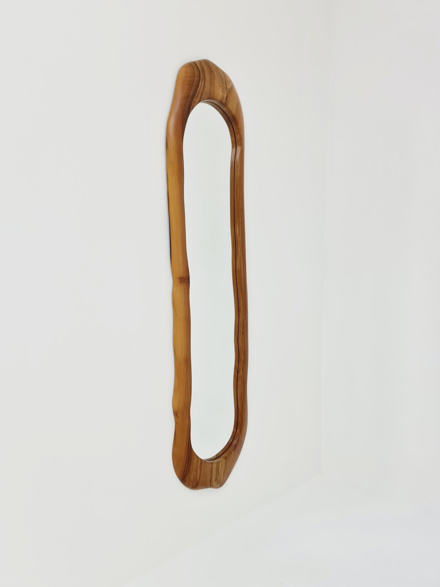 Rare Mid century Vintage Walnut wall mirror, 1970s