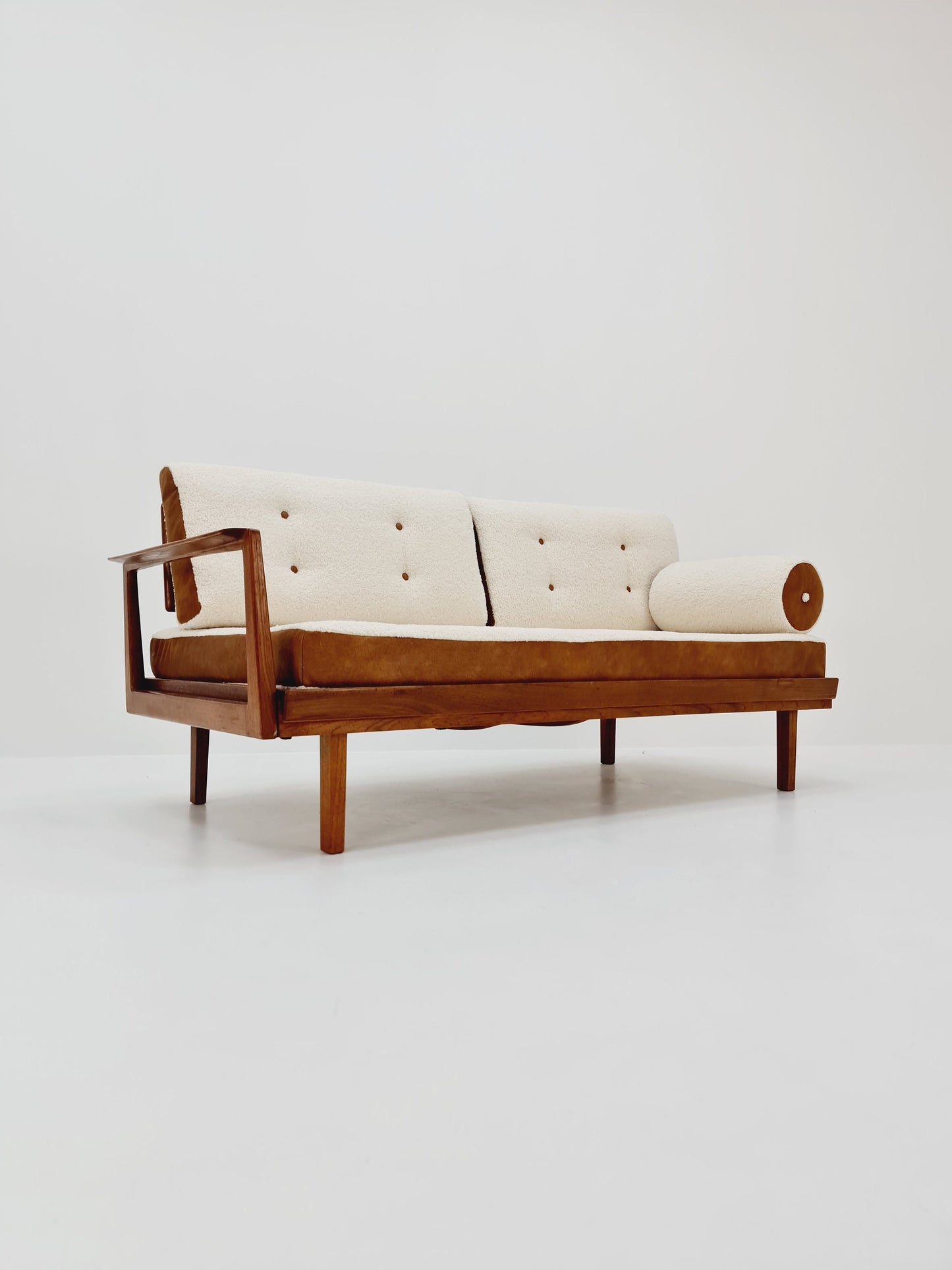 Midcentury Stella Sofa Teak Daybed by Walter Knoll & Wilhelm Knoll, Germany, 1950s