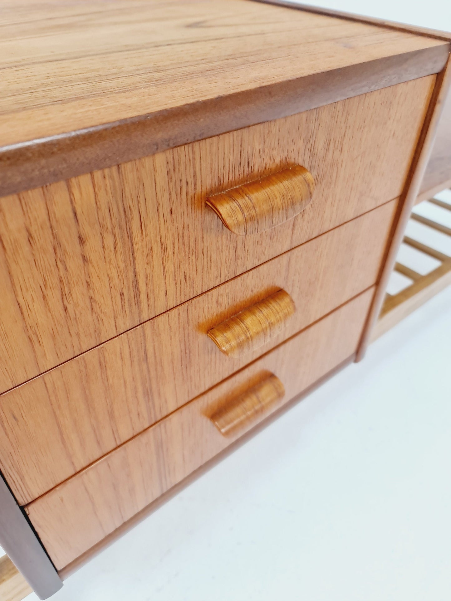 Danish teak & oak telefon table/ hallway table Arne wahl Iversen, 1960s