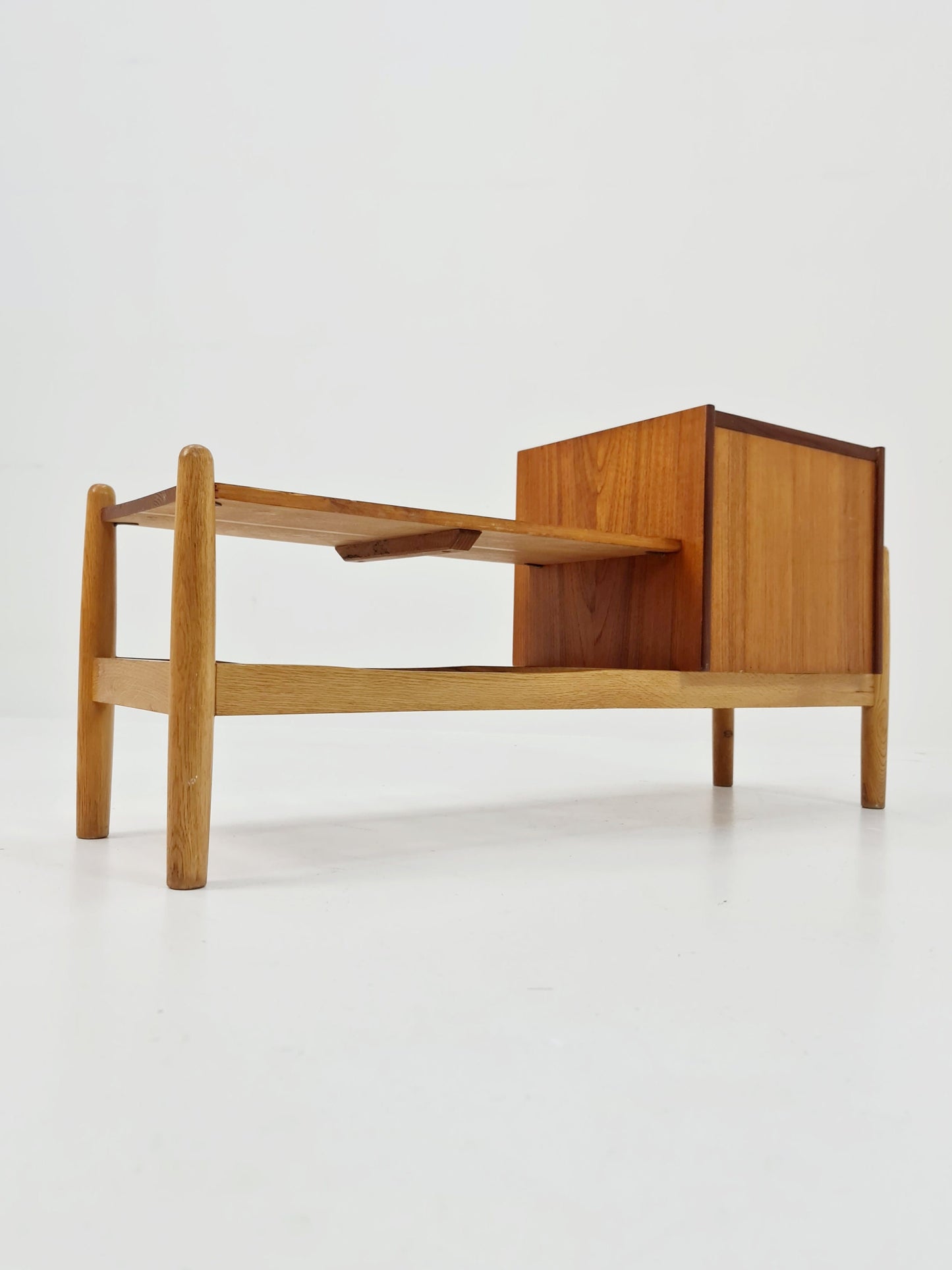 Danish teak & oak telefon table/ hallway table Arne wahl Iversen, 1960s