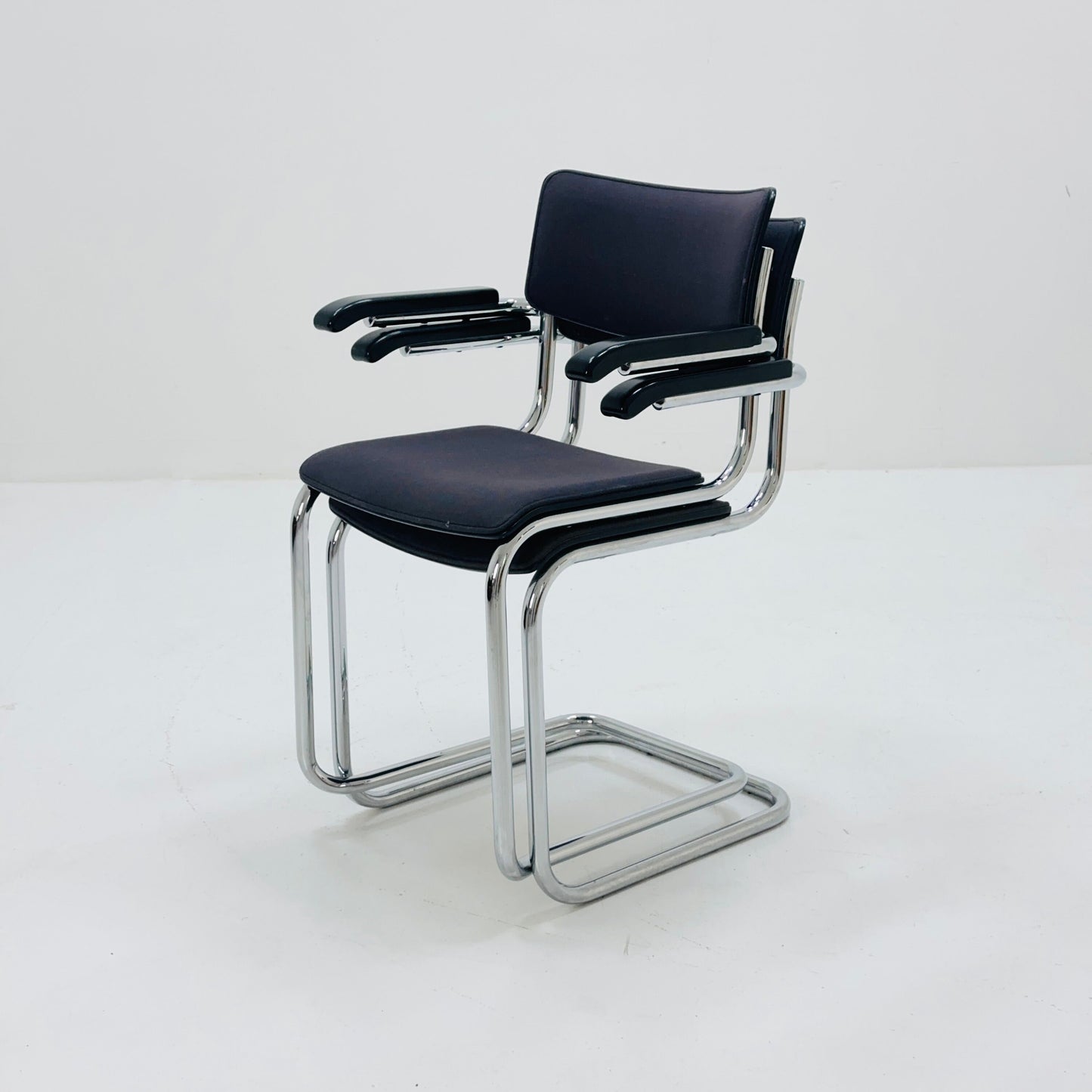 Mid century Bauhaus design armchair designed by mart stam for Thonet 1980s Germany