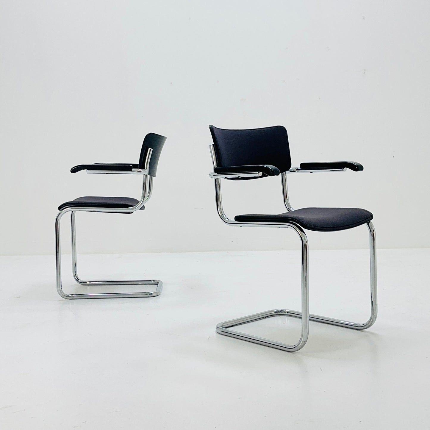 Mid century Bauhaus design armchair designed by mart stam for Thonet 1980s Germany