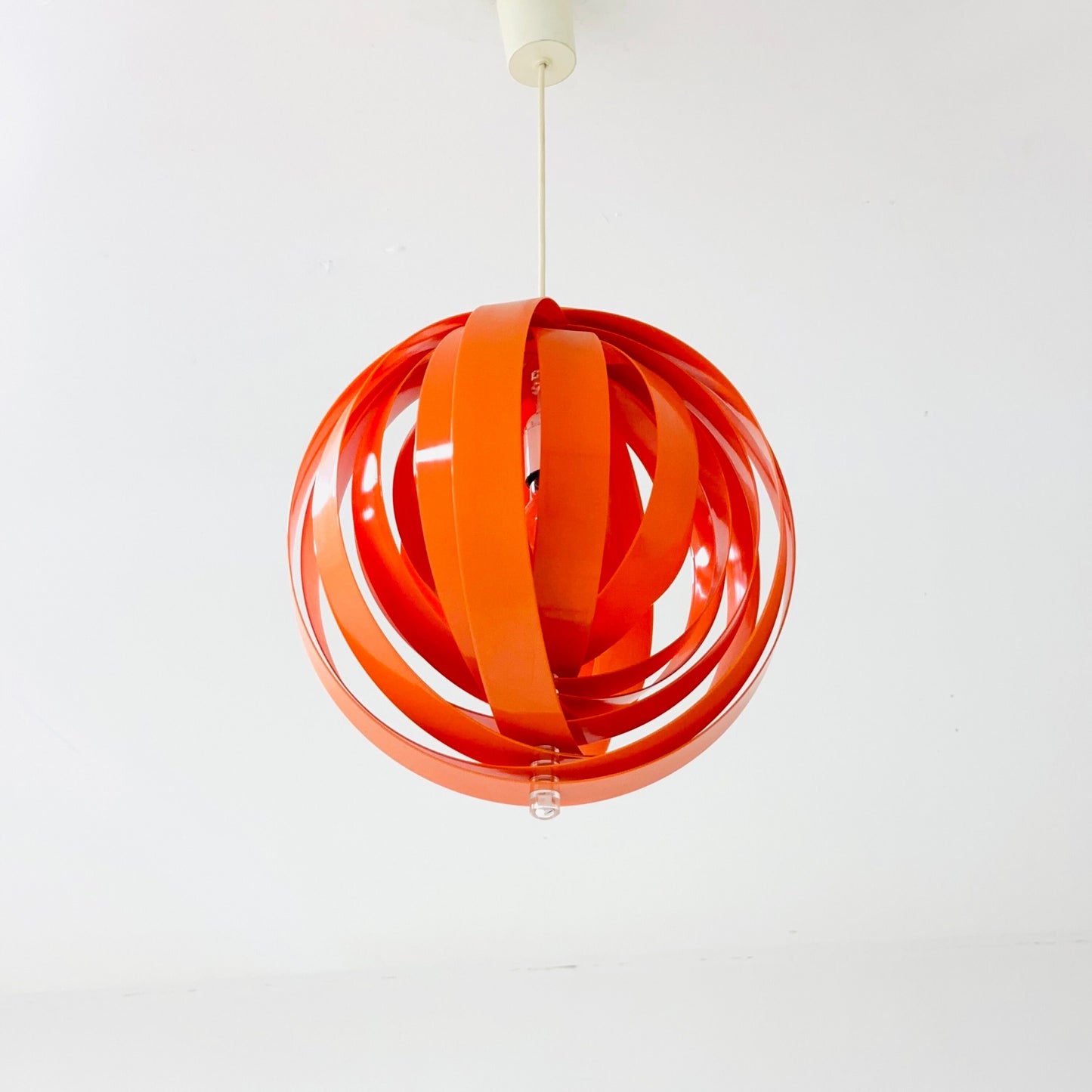 mid century orange moon lamp by verner panton 1980s