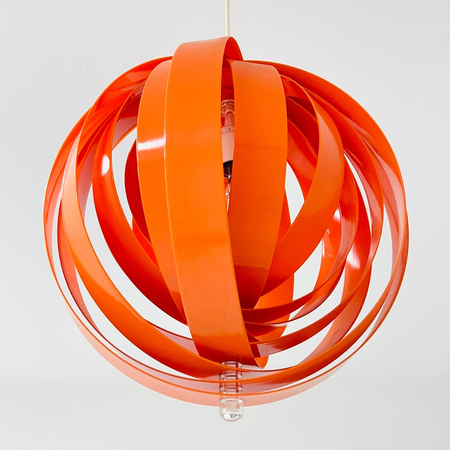 mid century orange moon lamp by verner panton 1980s
