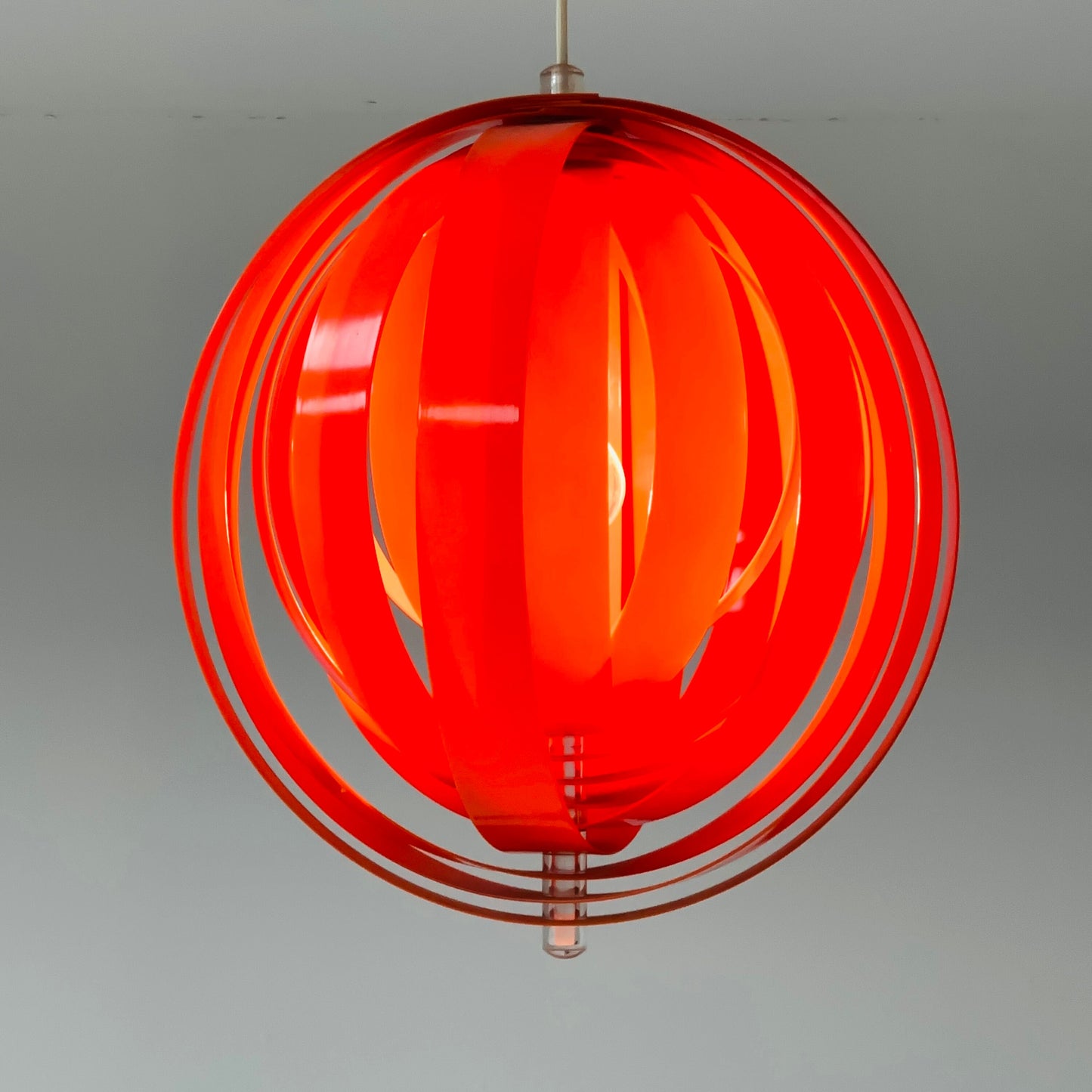 mid century orange moon lamp by verner panton 1980s