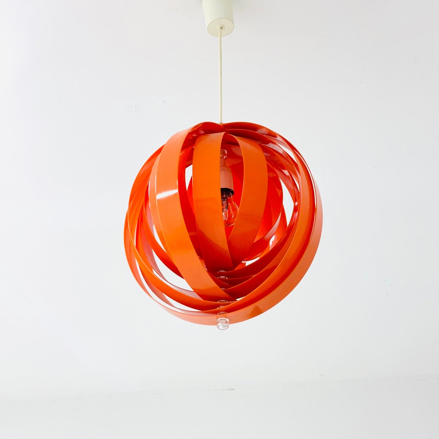 mid century orange moon lamp by verner panton 1980s