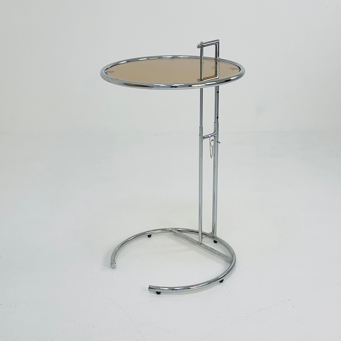 1 of 2 mid century Vintage style of the Adjustable Table E 1027 by Eileen Gray Italy 1990s