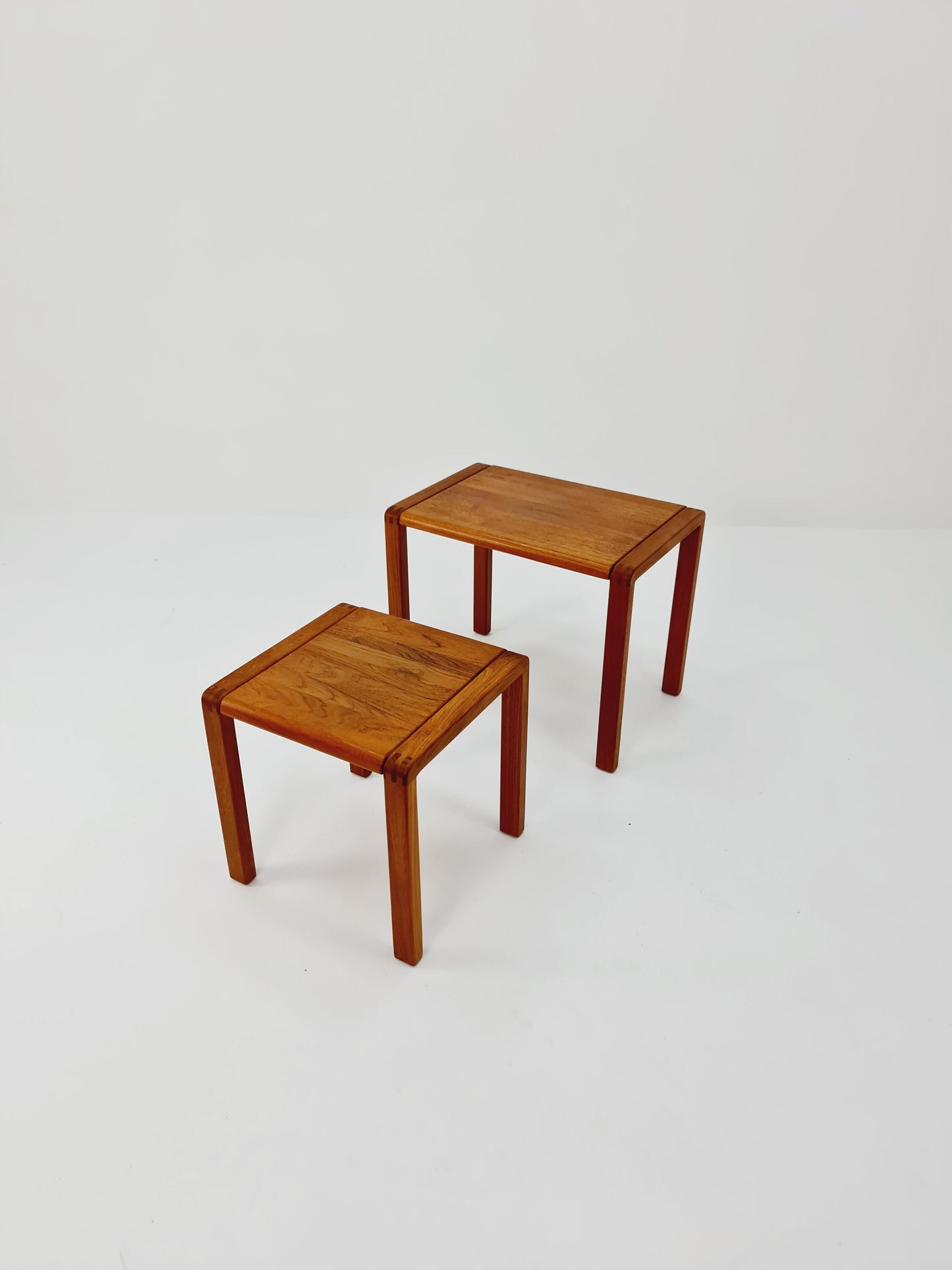 Midcentury Danish Solid teak nesting tables/ side tables by Salling stolefabriik Möbler, 1960s