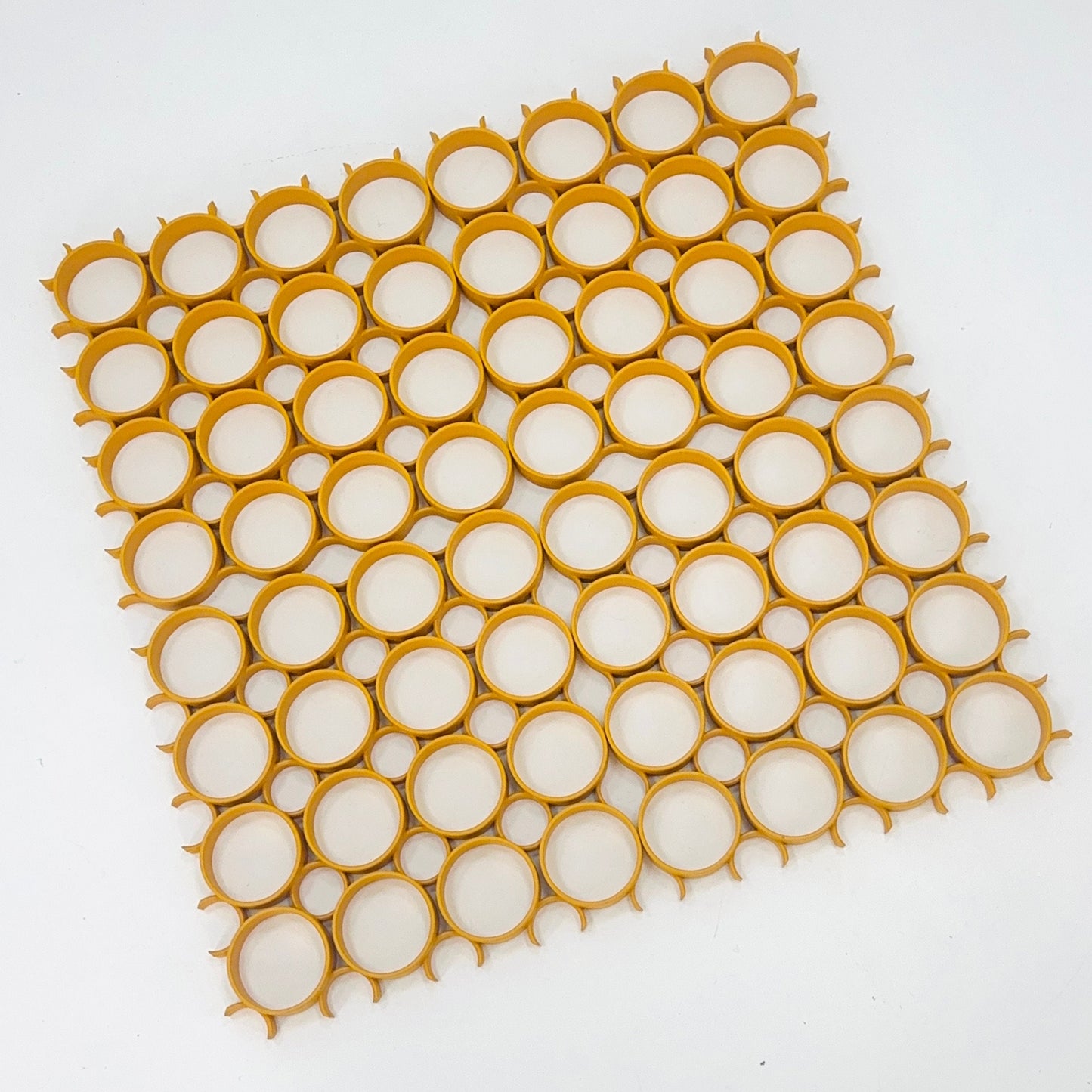 Set of 4 space age Yellow Plastic Wall or Ceiling Panels Switzerland 1970s
