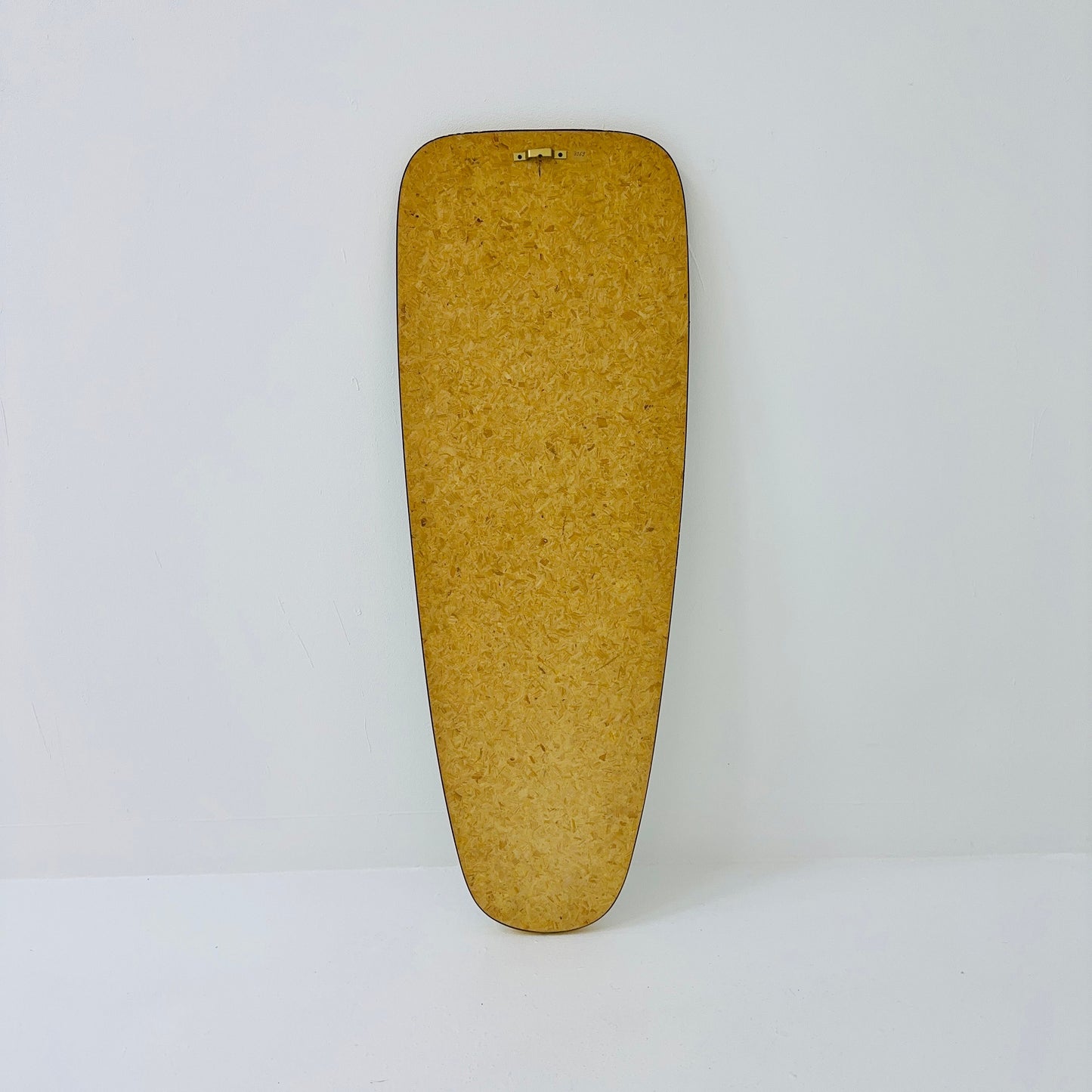 Mid Century XXL asymmetric German brass Original kidney wall mirror from the 60s