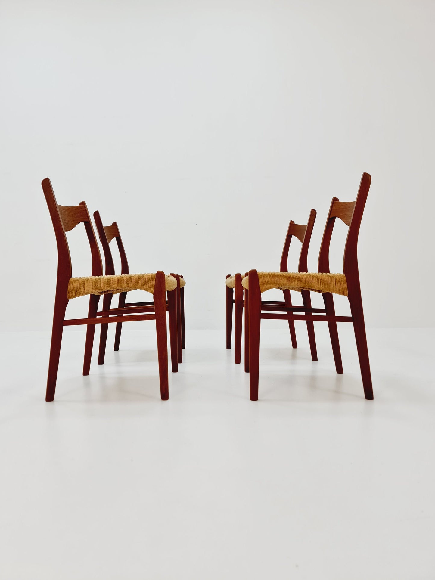 MidCentury Danish Teak Dining Chairs Arne Wahl Iversen 1960s, set of 4