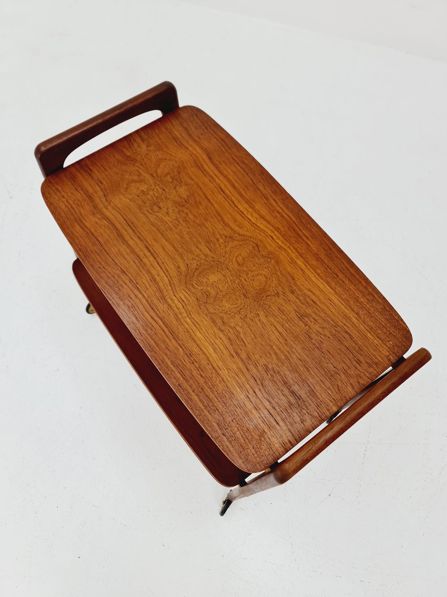 Midcentury Teak Vintage Side table/ Bedside table/ Night stand with News Paper shelf straight from the sixties By Opal